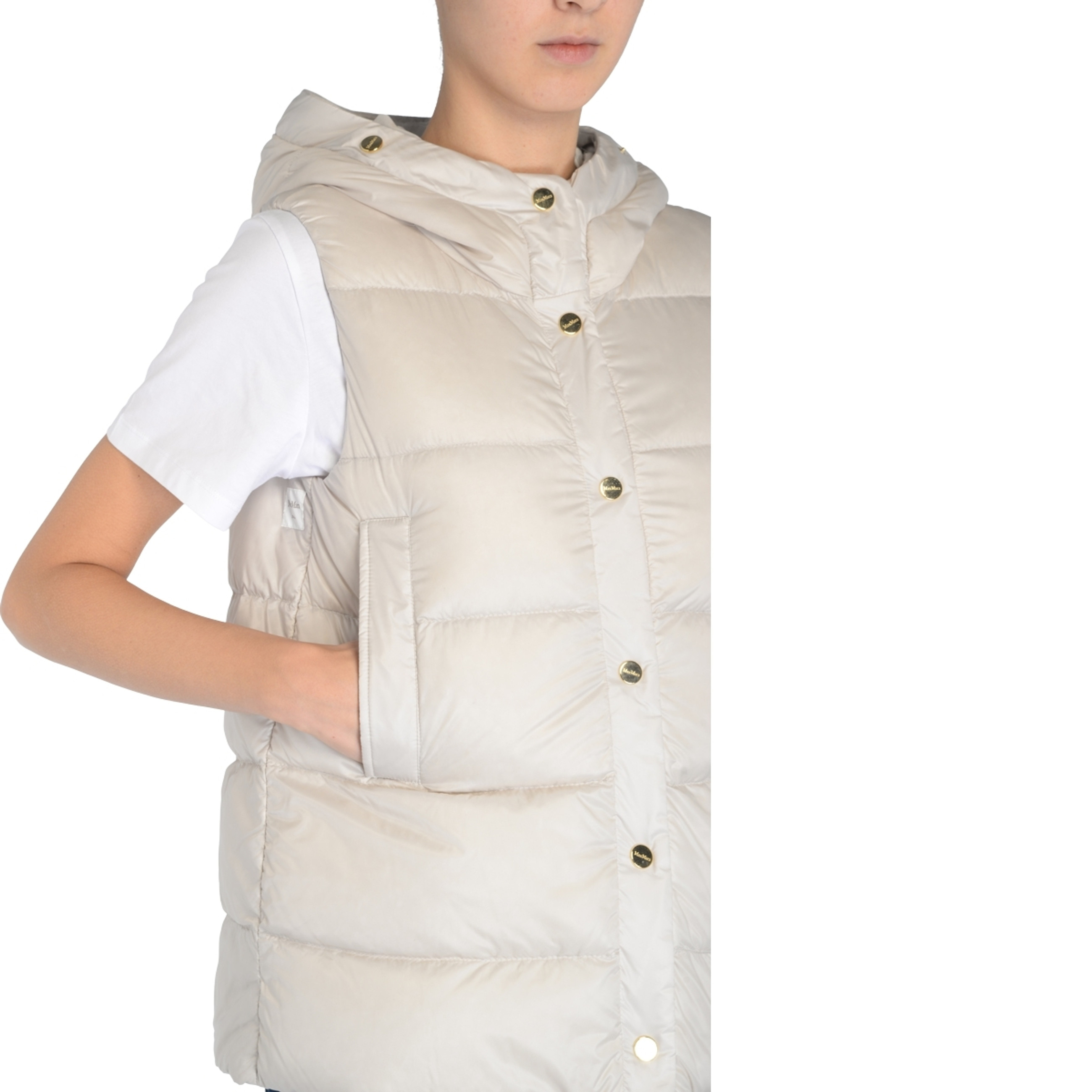 アウターその他 MAX MARA THE CUBE Woman Waistcoat Beige 2519291034600 035 Padded vest Max Mara The Cube