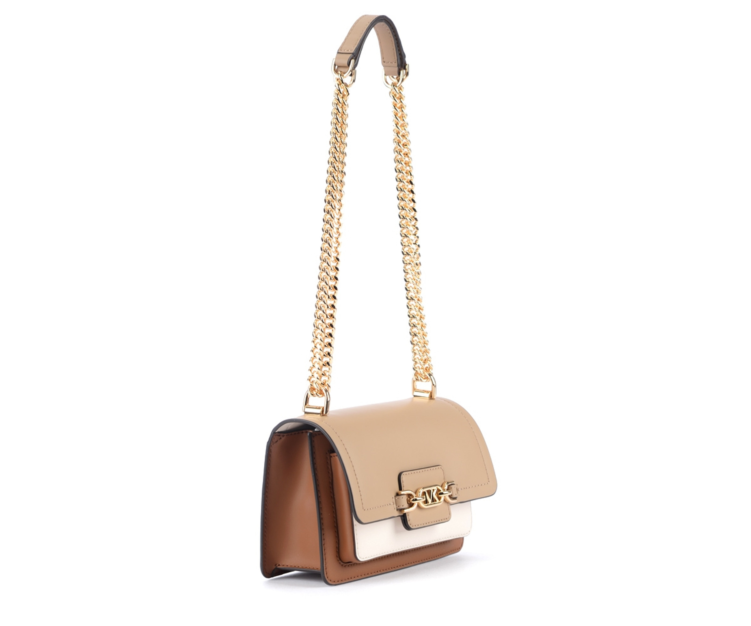 Crossbody bag Michael Kors Heather XS in camel-colored
