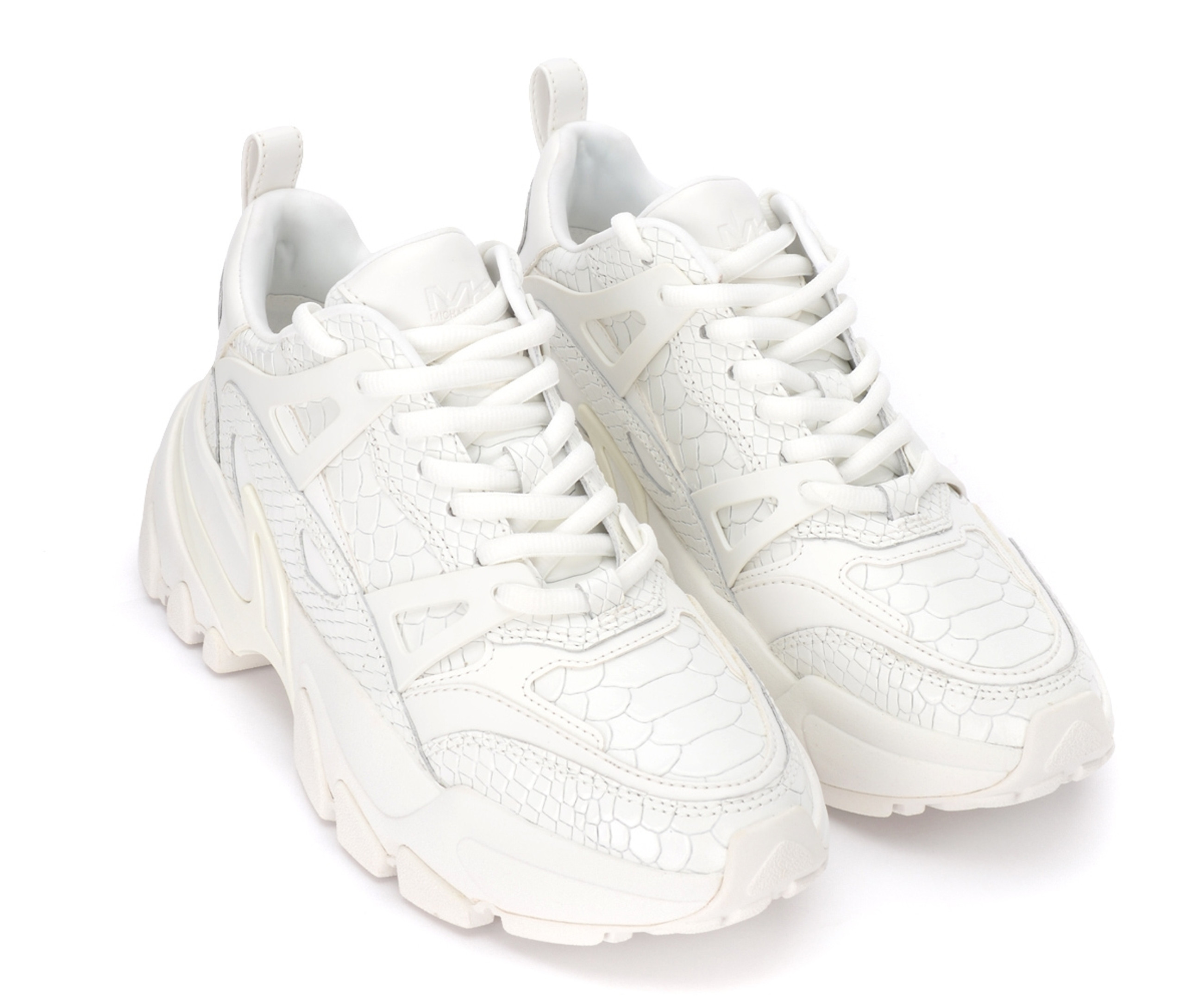 Sneaker Michael Kors Nick in white croco leather | H-Brands