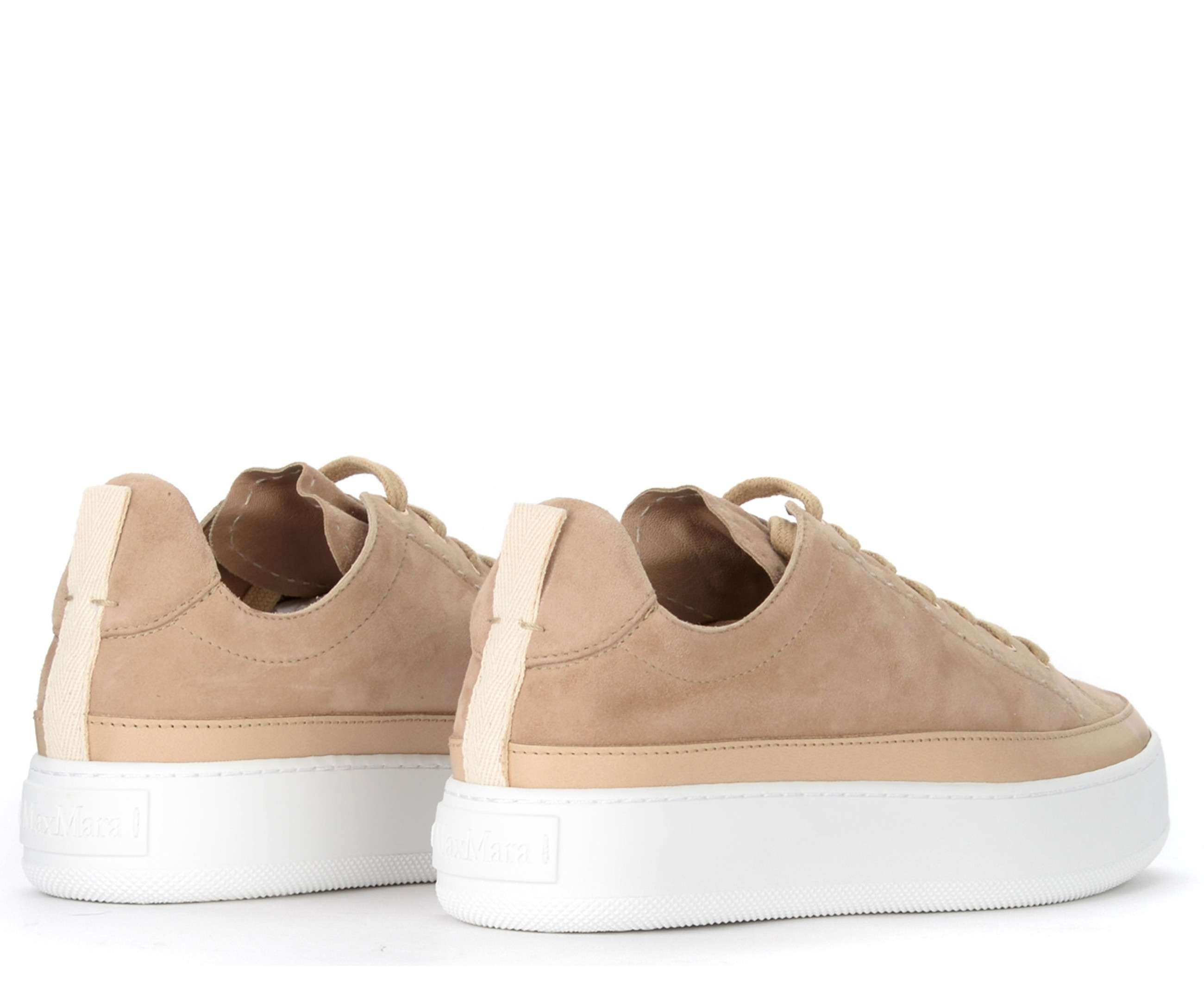スニーカー MAX MARA Woman Sneakers Brown 2514761011600 009 Sneaker Max Mara Tamila in beige suede | H-Brands