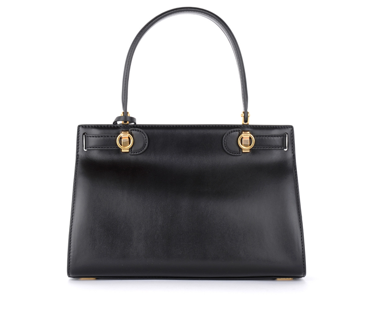 Tory Burch Radziwill Small Black Leather Handbag | H-Brands