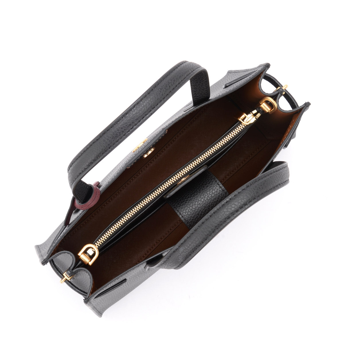 Tory Burch Tote Walker Small Bag in Black Leather H-Brands