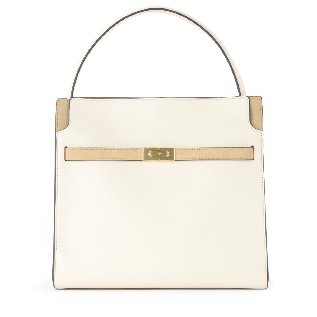 Tory Burch Radziwill Double Handbag in Ivory Leather | H-Brands