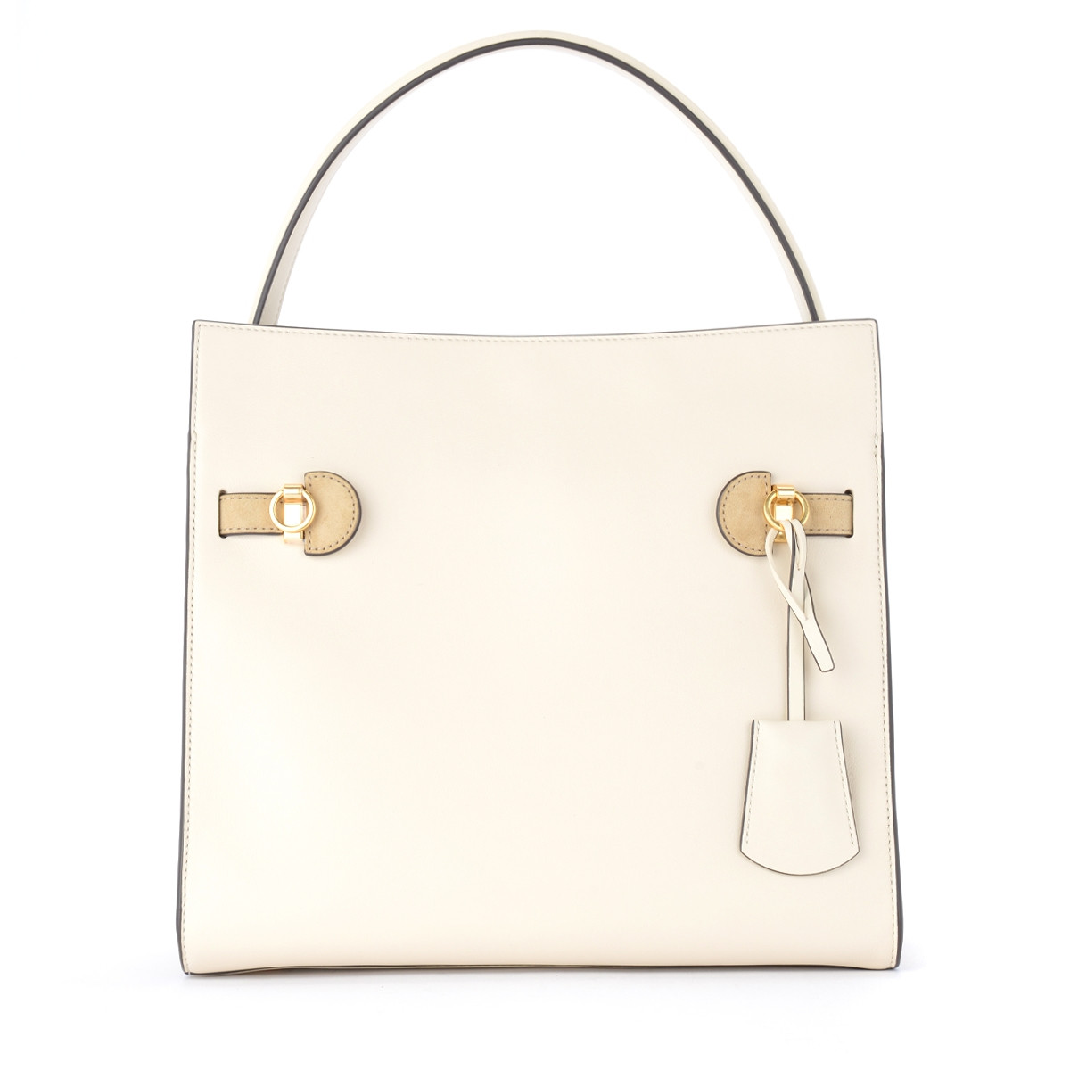 Tory Burch Radziwill Double Handbag in Ivory Leather | H-Brands