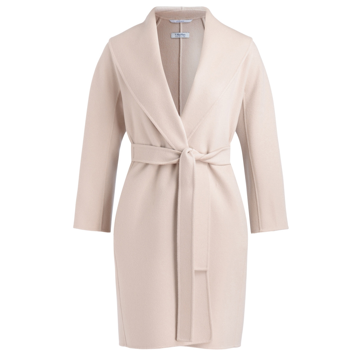 Cappotto a vestaglia 'S Max Mara Messi in lana color sabbia