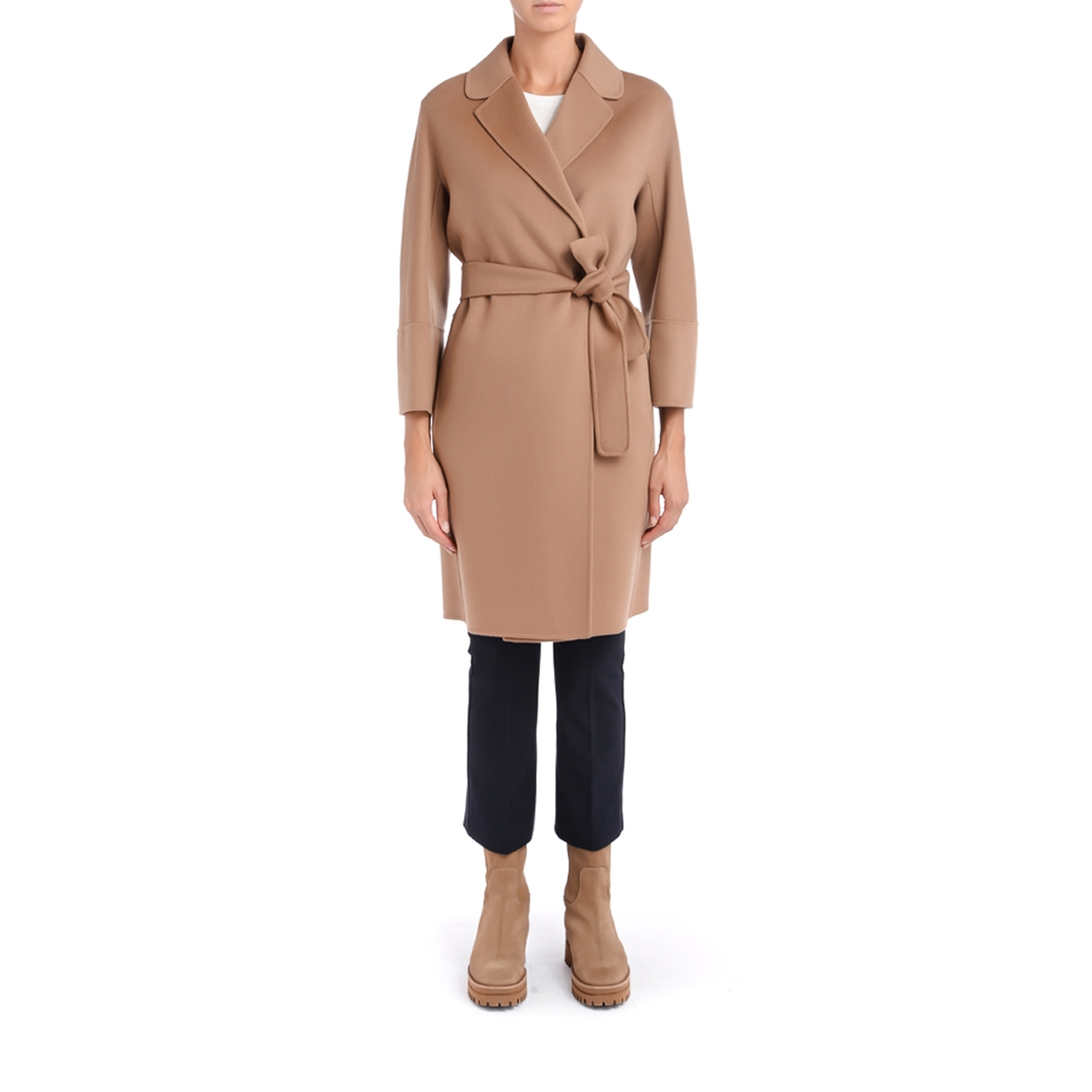 コート S MAX MARA CAMEL WOOL ARONA COAT S Max Mara Arona coat in hand-sewn wool perfect camel | H-Brands