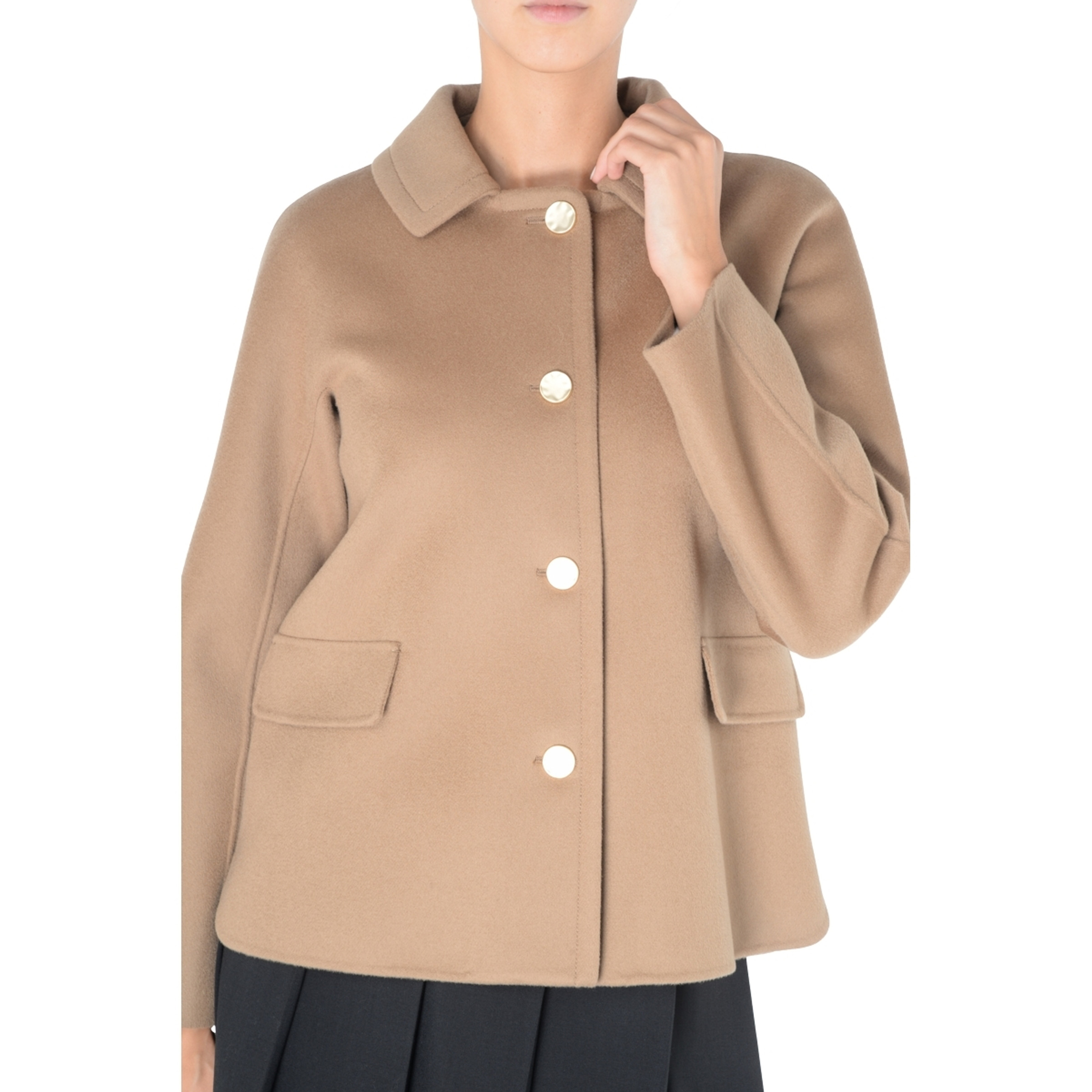 【MAX MARA】SOGNO JACKET Single-breasted double-faced wool jacket, natural | 