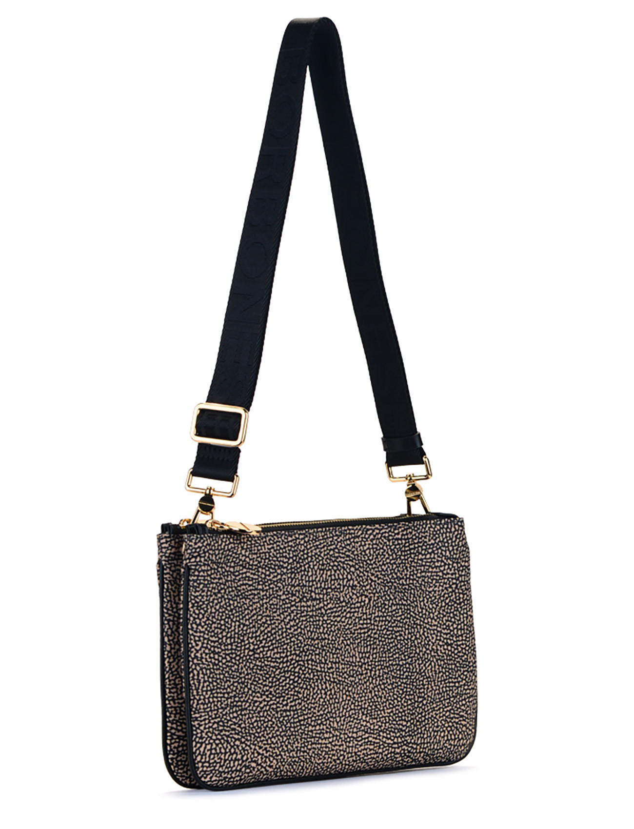 Borbonese Eco Line Small Crossbody bag in natural color nylon H