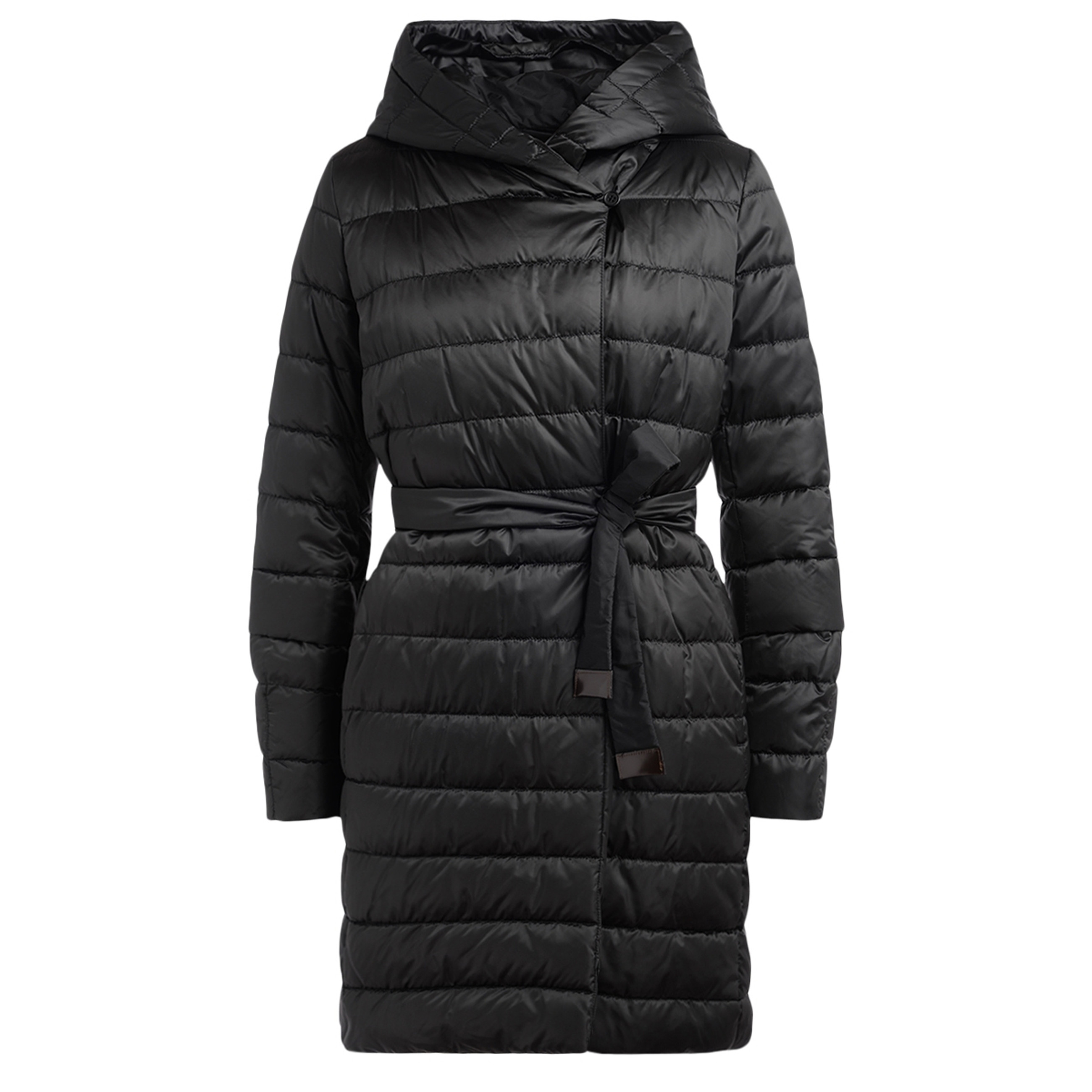 Down jacket reversible Max Mara Novef satin anti-drip black