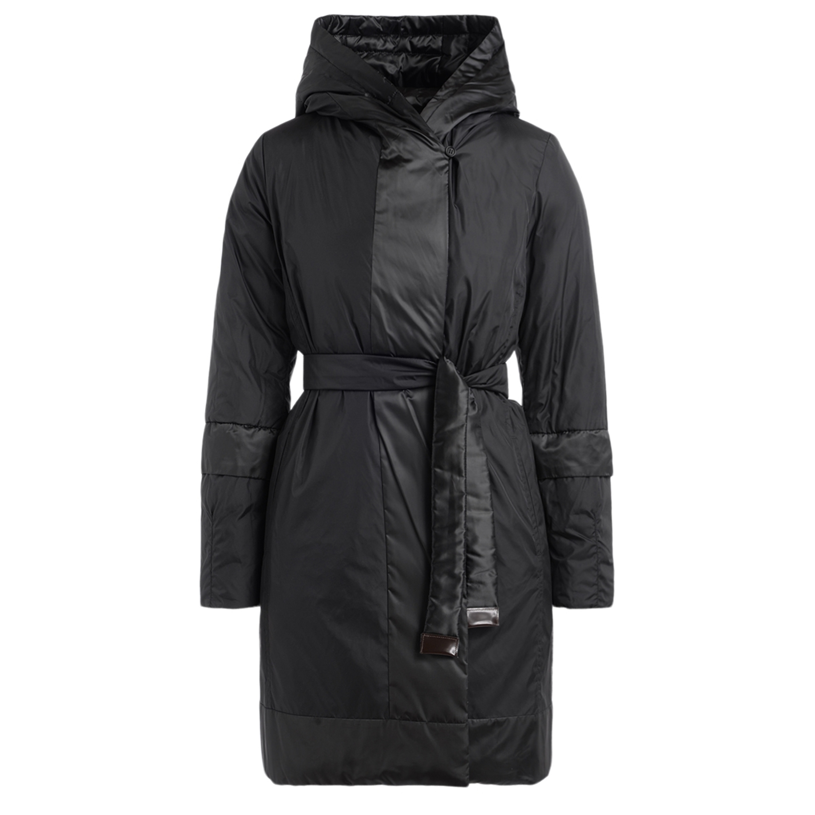 【無料郵送/関税込/正規品】 (W) Max Mara The Cube Novef Rever Down jacket reversible Max Mara Novef satin anti-drip black