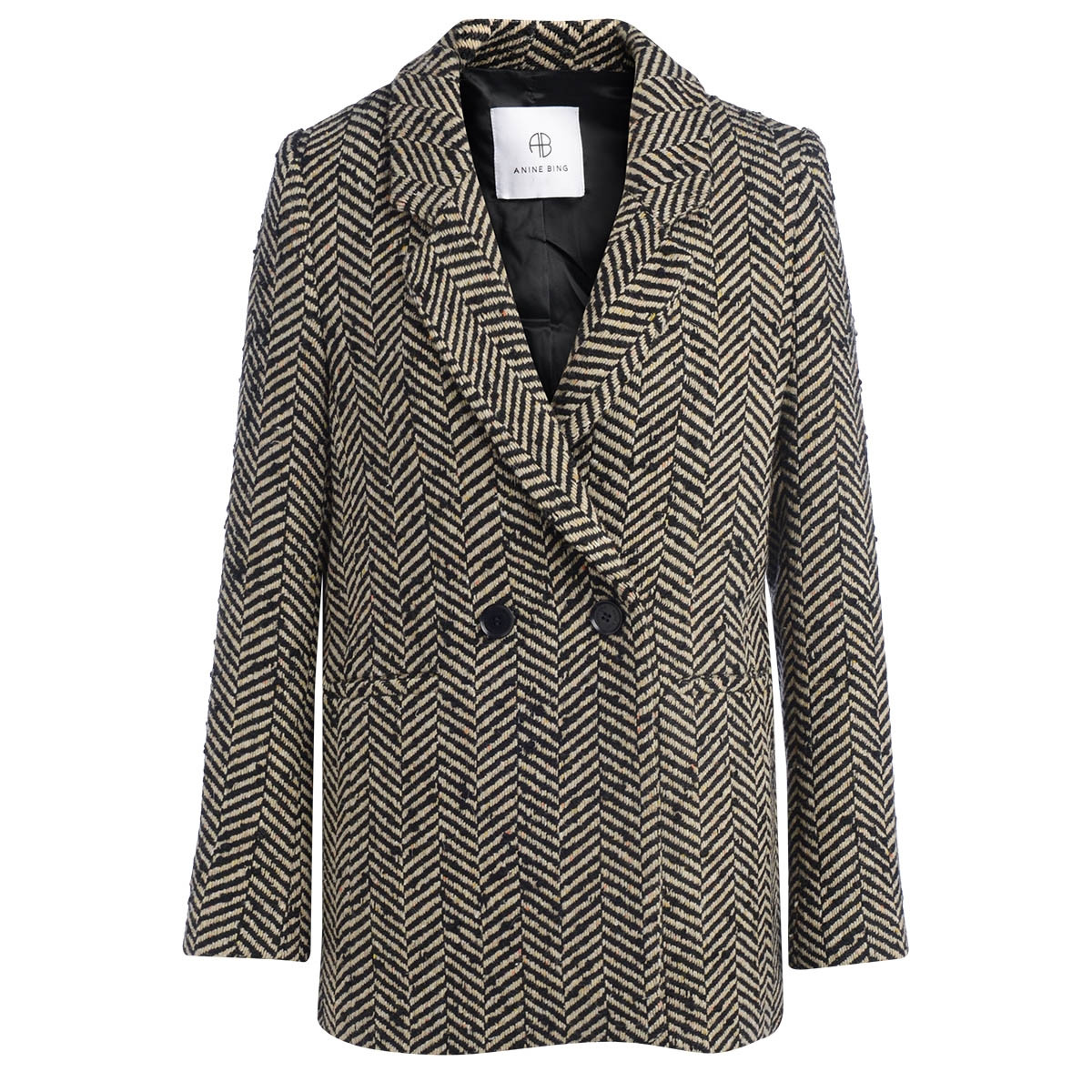 Anine Bing Blazer in Black and Cream | H-Brands