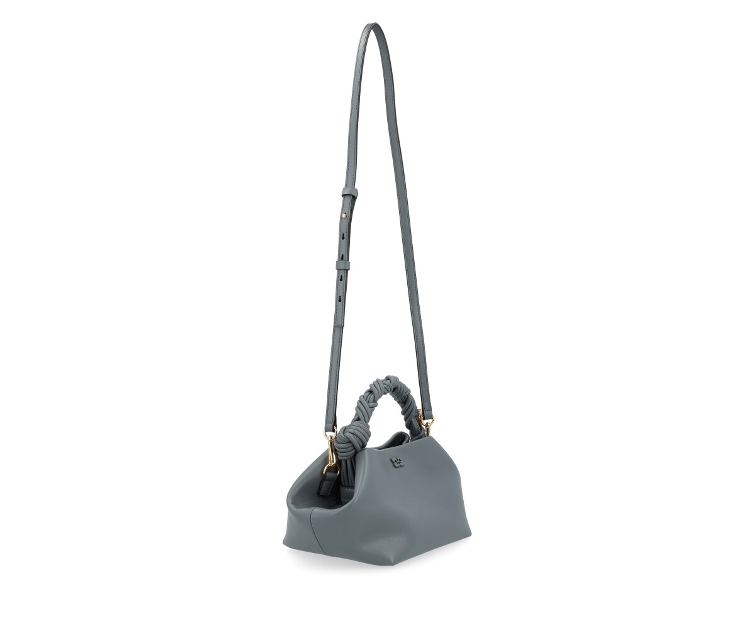 【関税＆送料込み】Ganni 'Bou Xxl' Grey Leather Blend Bag GANNI Ganni Hobo XXL Bou Bag | Shopbop