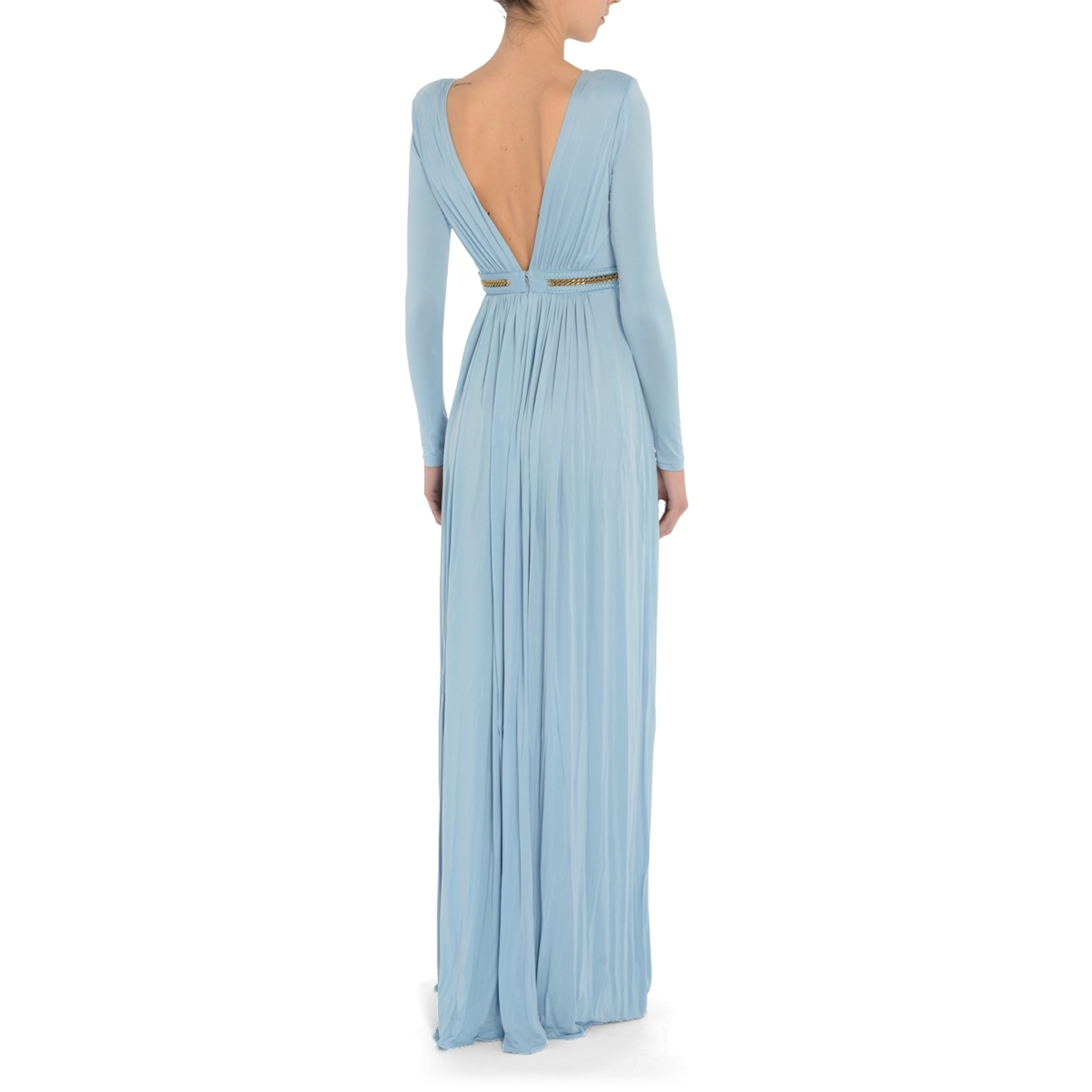 Red Carpet dress Elisabetta Franchi light blue with Red Carpet dress Elisabetta Franchi light blue with