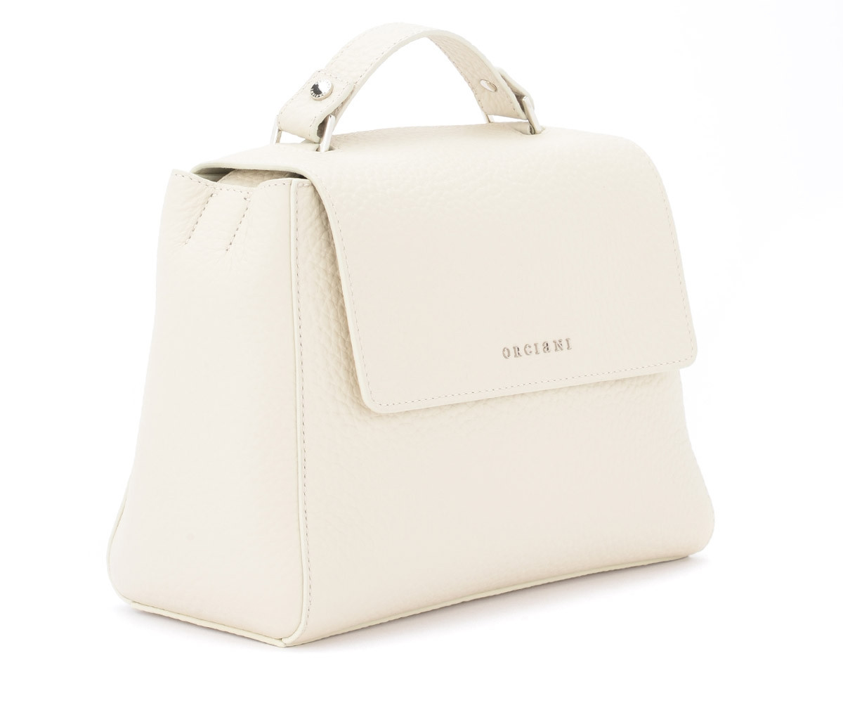 Borsa a mano Orciani Sveva Small in pelle color avorio
