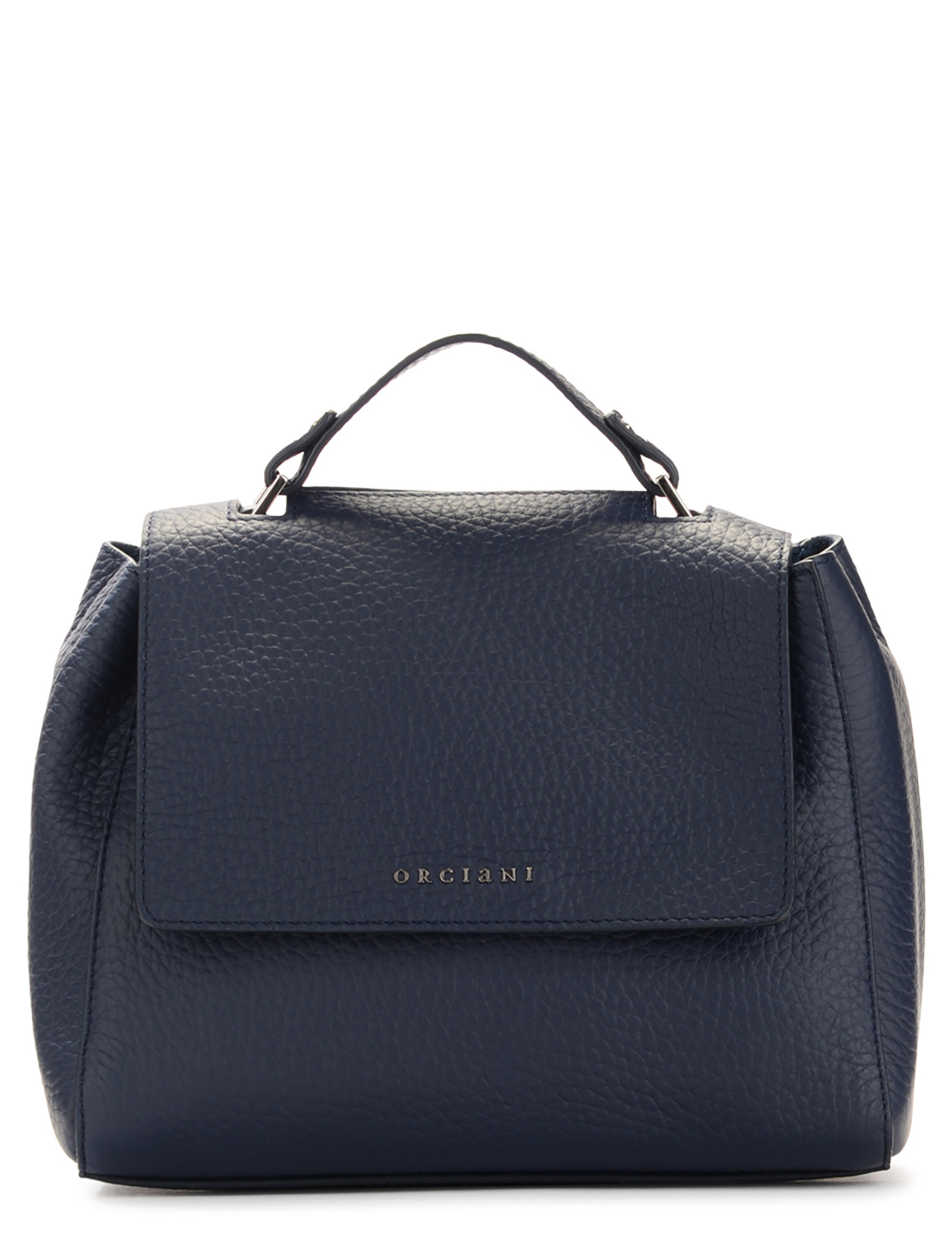 Orciani Bolso Sveva Small de piel granulada azul marino