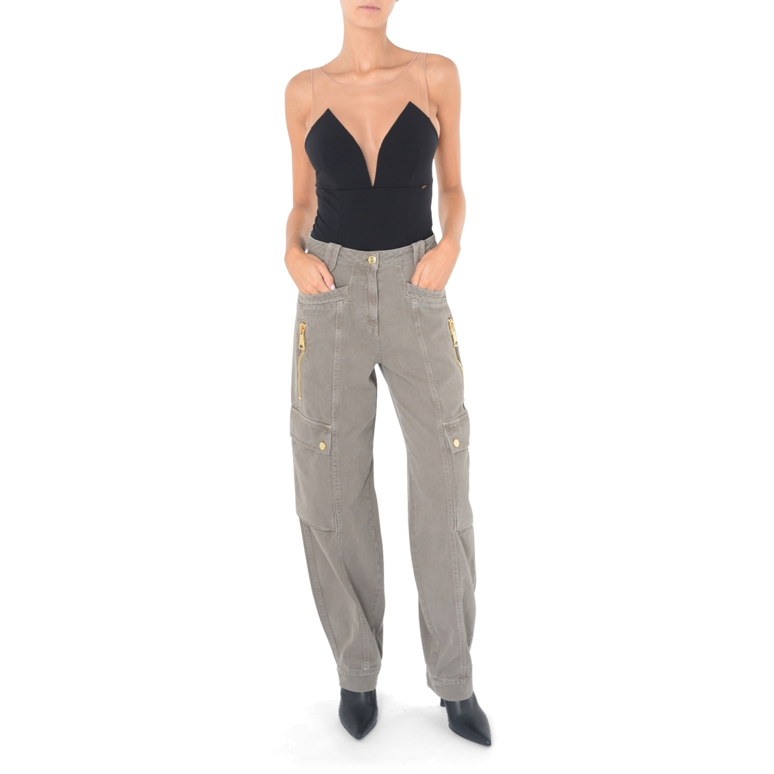 【★完売必至★】ELISABETTA FRANCHI ☆ ボディシャツ Body Elisabetta Franchi black and pink | H-Brands