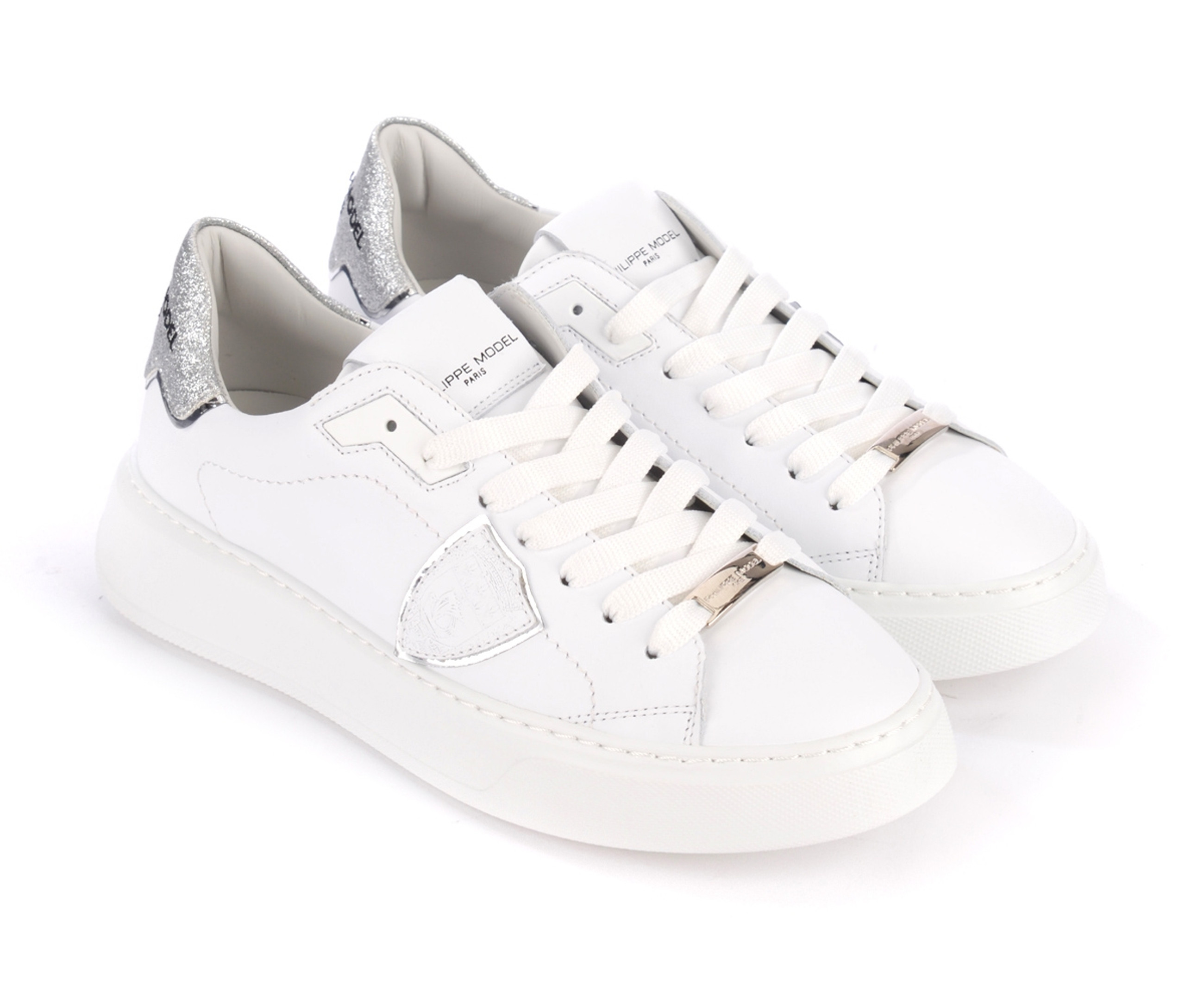 スニーカー PHILIPPE MODEL PARIS PRLDVGC1 Sneakers Bianca Glitter Philippe Model Women's Silver PRSX Silver Sneaker | Avalon