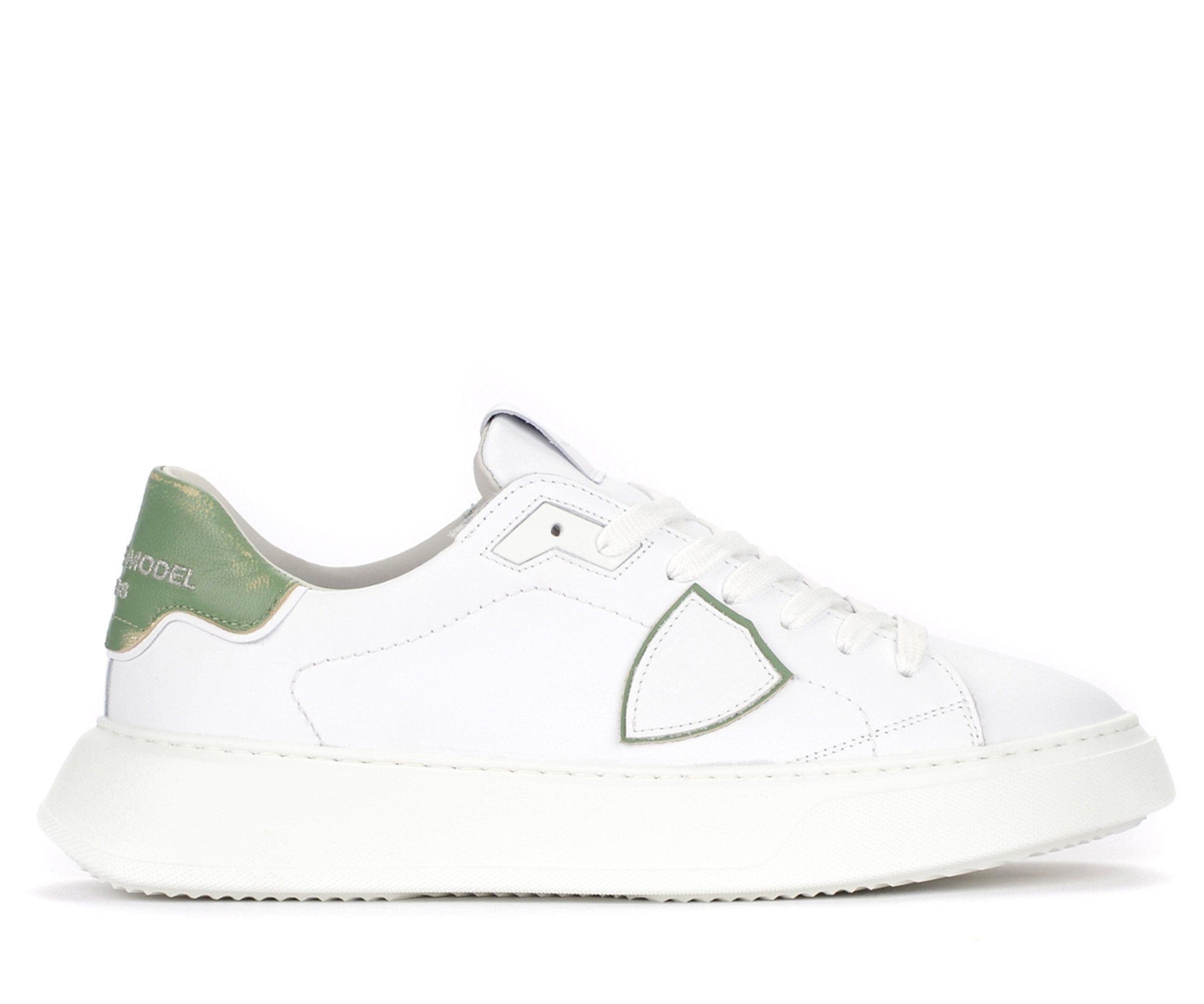 Sneaker Philippe Model Temple in pelle bianca e verde | H-Brands Sneaker Philippe Model Temple in pelle bianca e verde | H-Brands