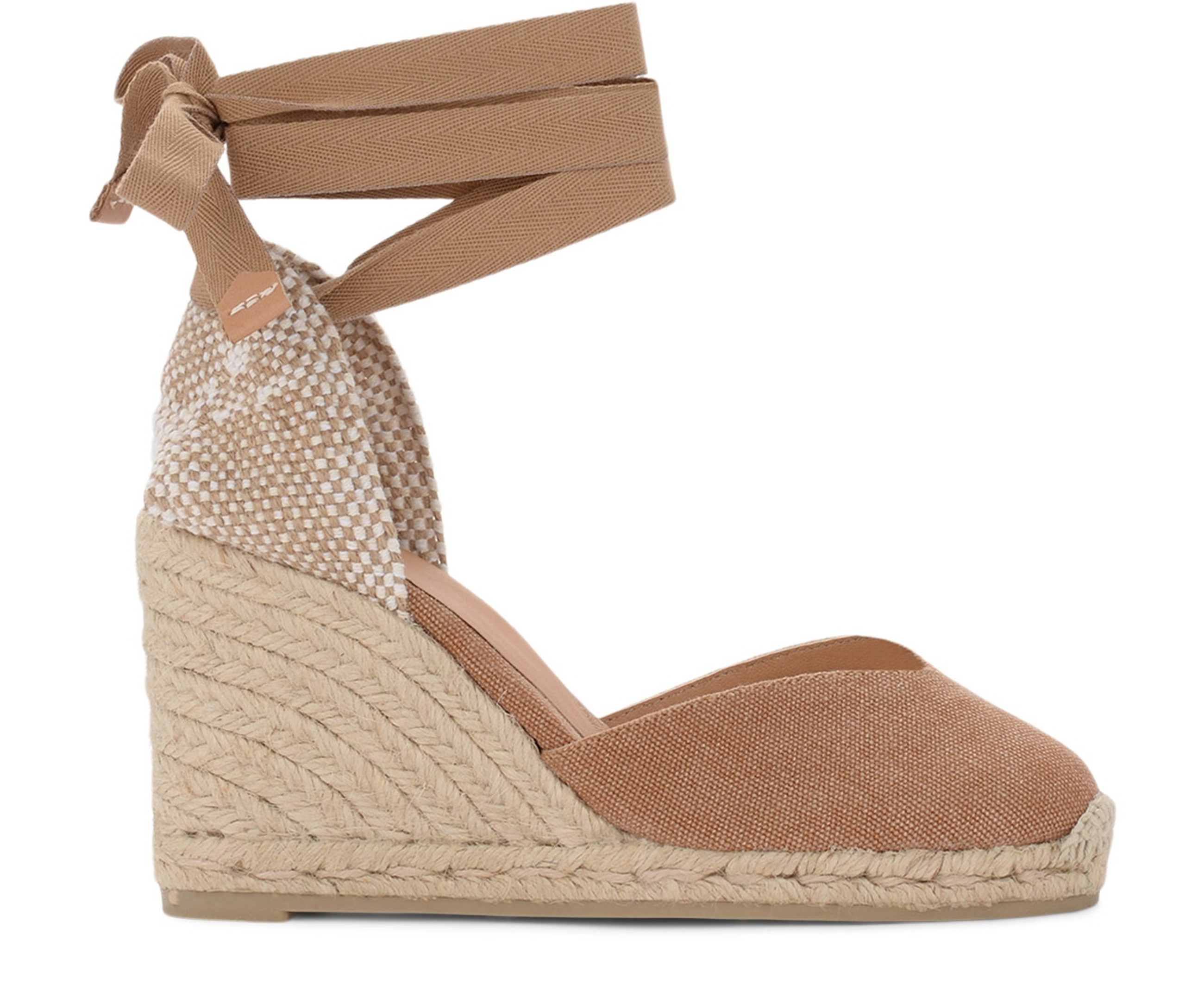 Espadrilles Castañer Chiara in natural-colored fabric