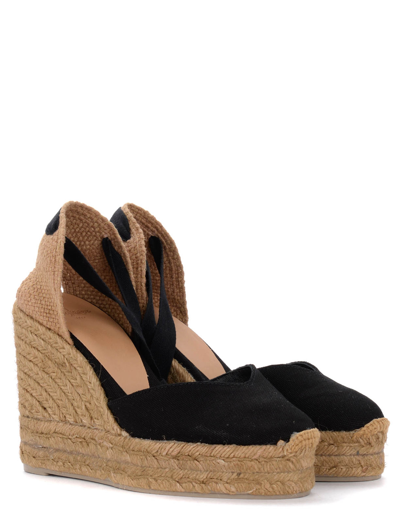 Espadrilles Castañer Chiara in canvas and black fabric | H-Brands