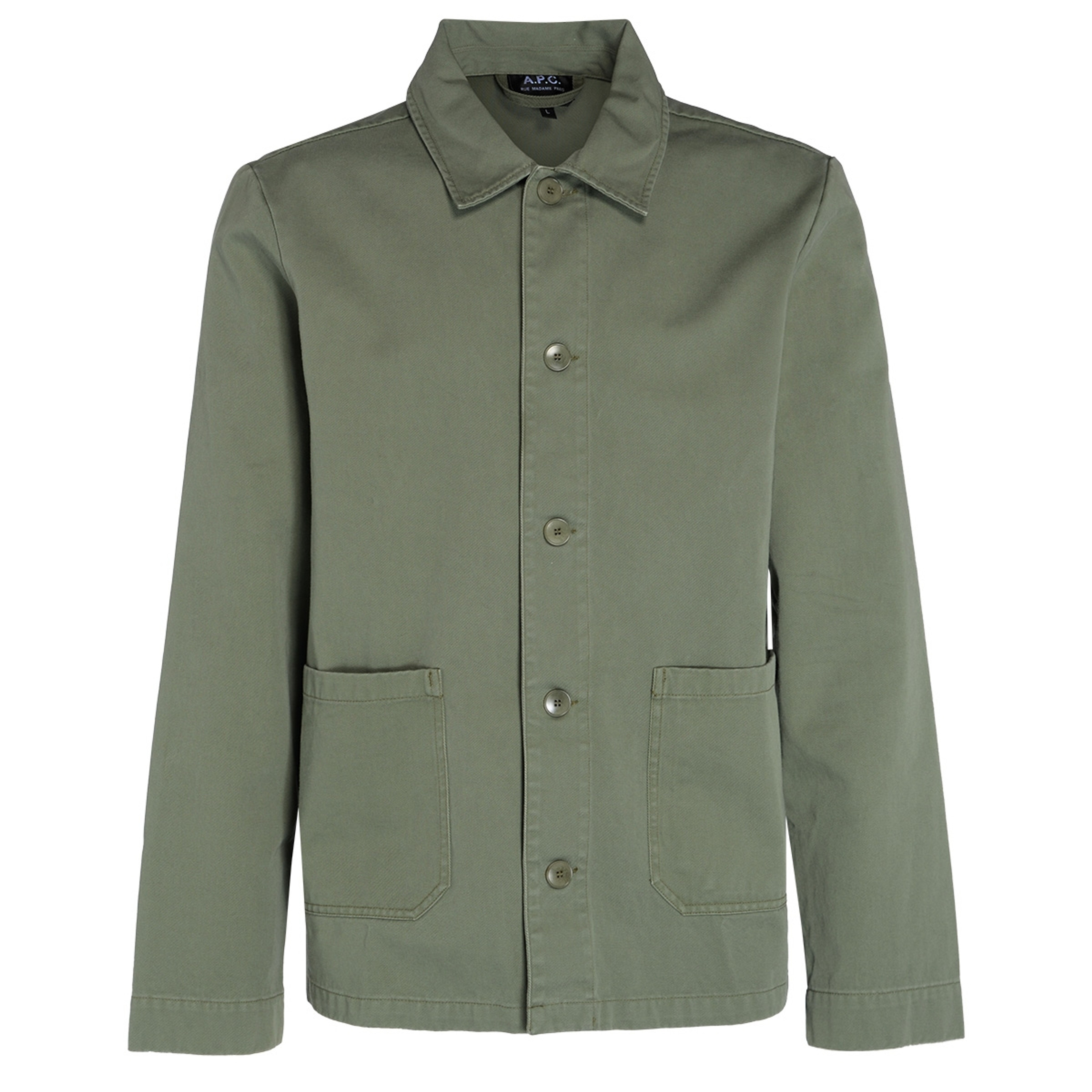 【送料&関税込】A.P.C. Military Green Three-quarter Down Jac Jacket Shirt A.P.C.military green | H-Brands