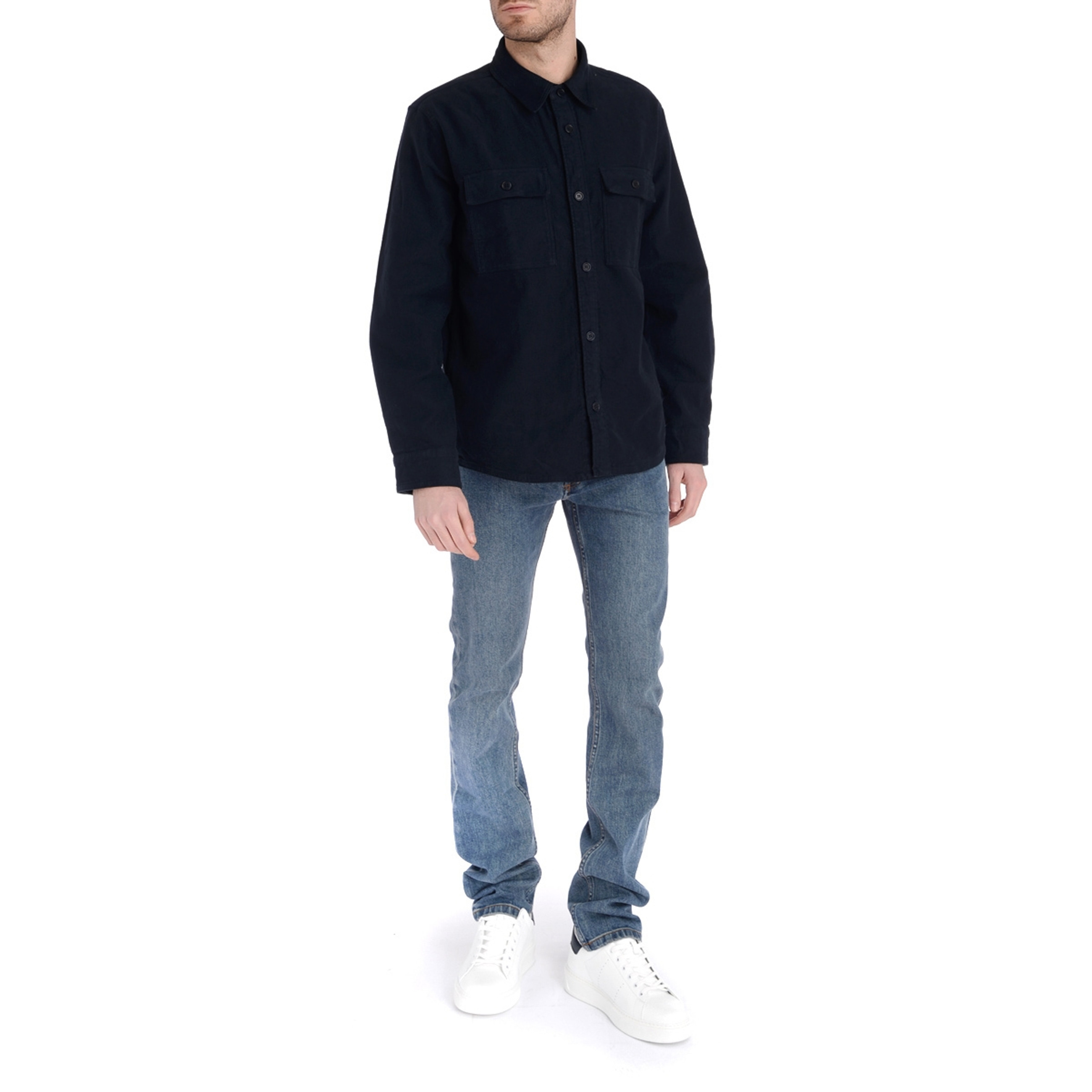 ジャケット A.P.C. Camicia Giacca camicia A.P.C. Bastian in cotone blu | H-Brands