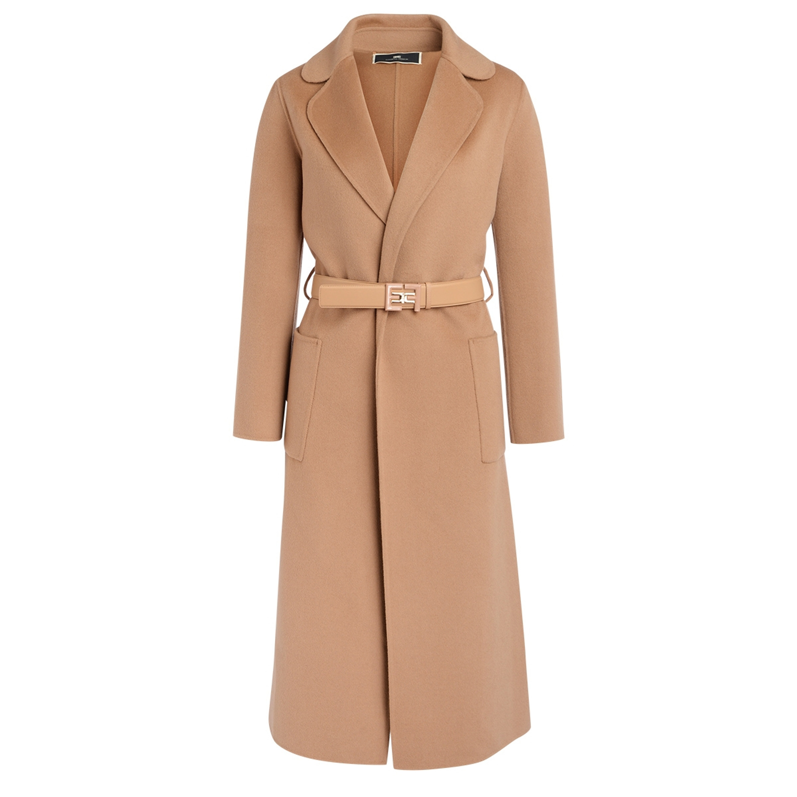cappotto con cintura cammello 1
