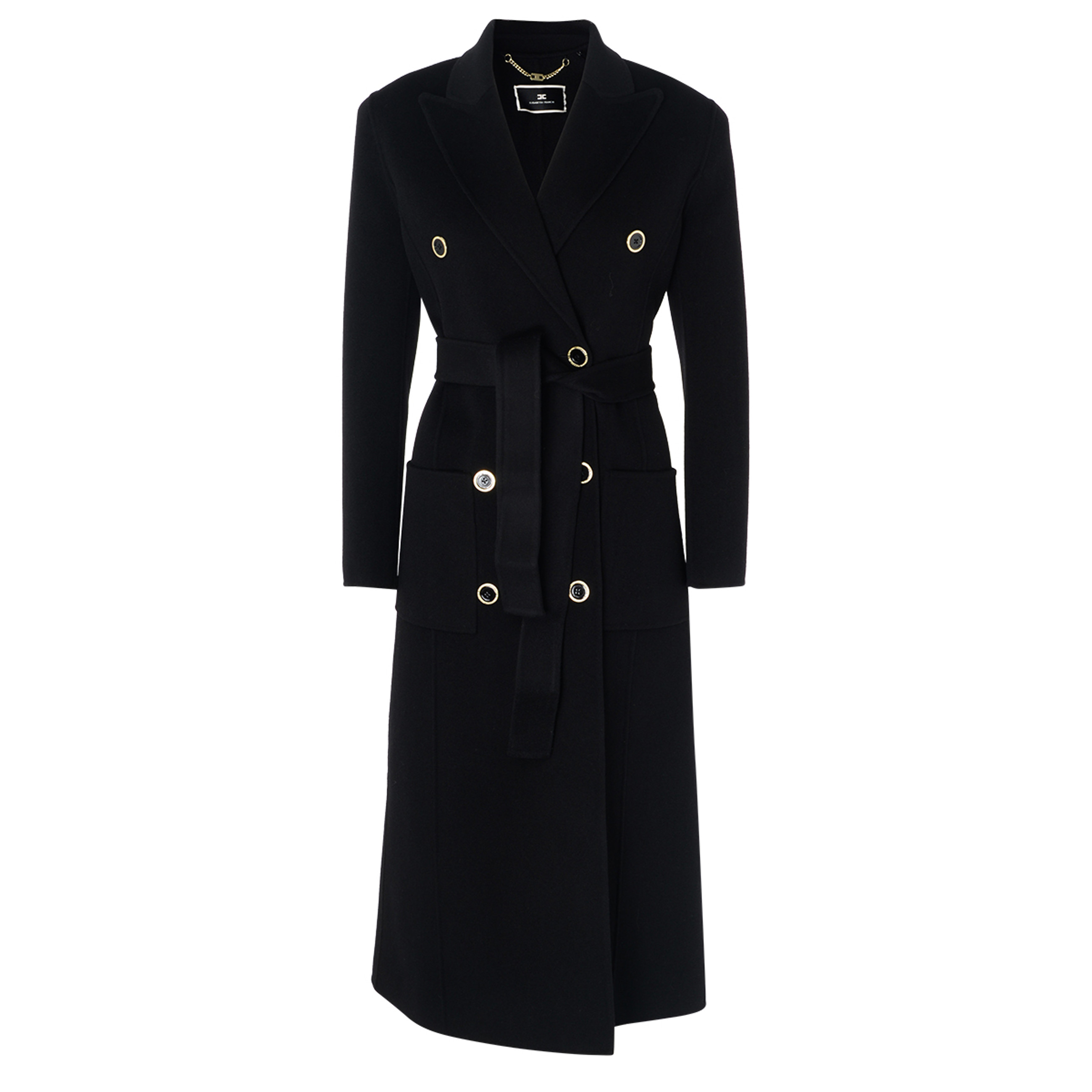 Cappotto Elisabetta Franchi nero in lana