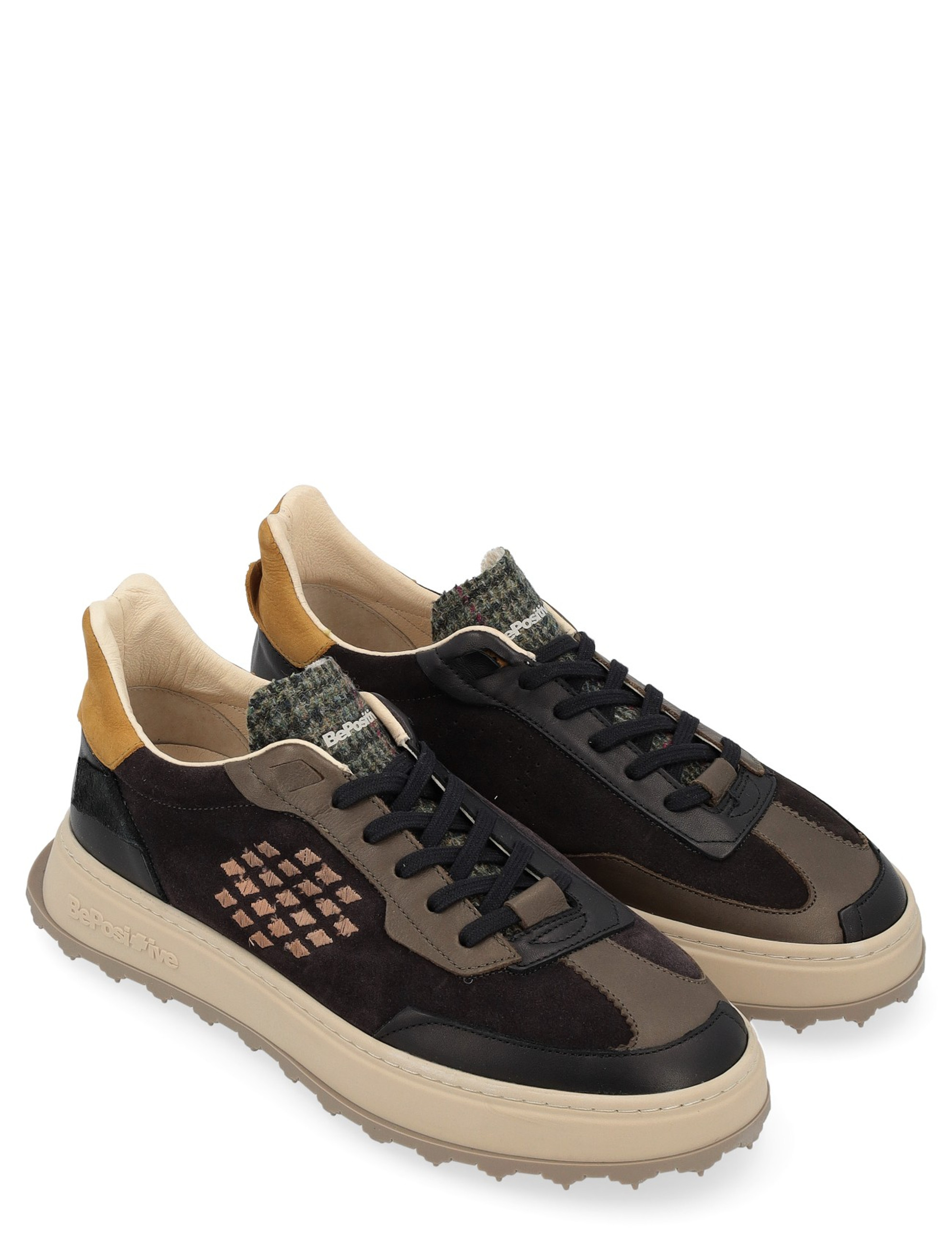 スニーカー Bepositive F3CUPRACE02/LES Sneakers Cuprace Basket - BePositive Cuprace Basket black and brown sneaker | H-Brands