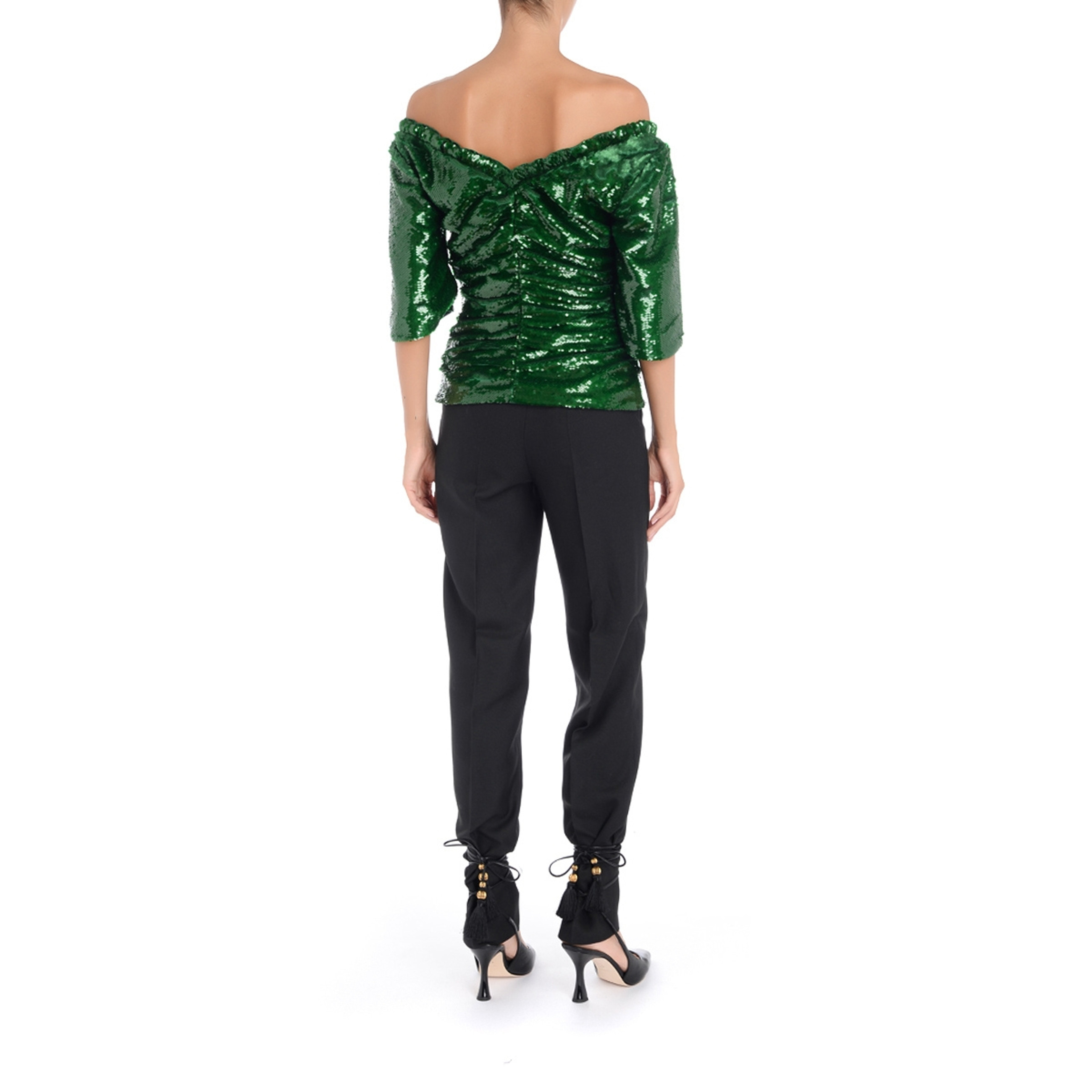 【最終値下げ】GANNI ストライプクロップドトップ GANNI---Crochet-Crop-Top-with-
