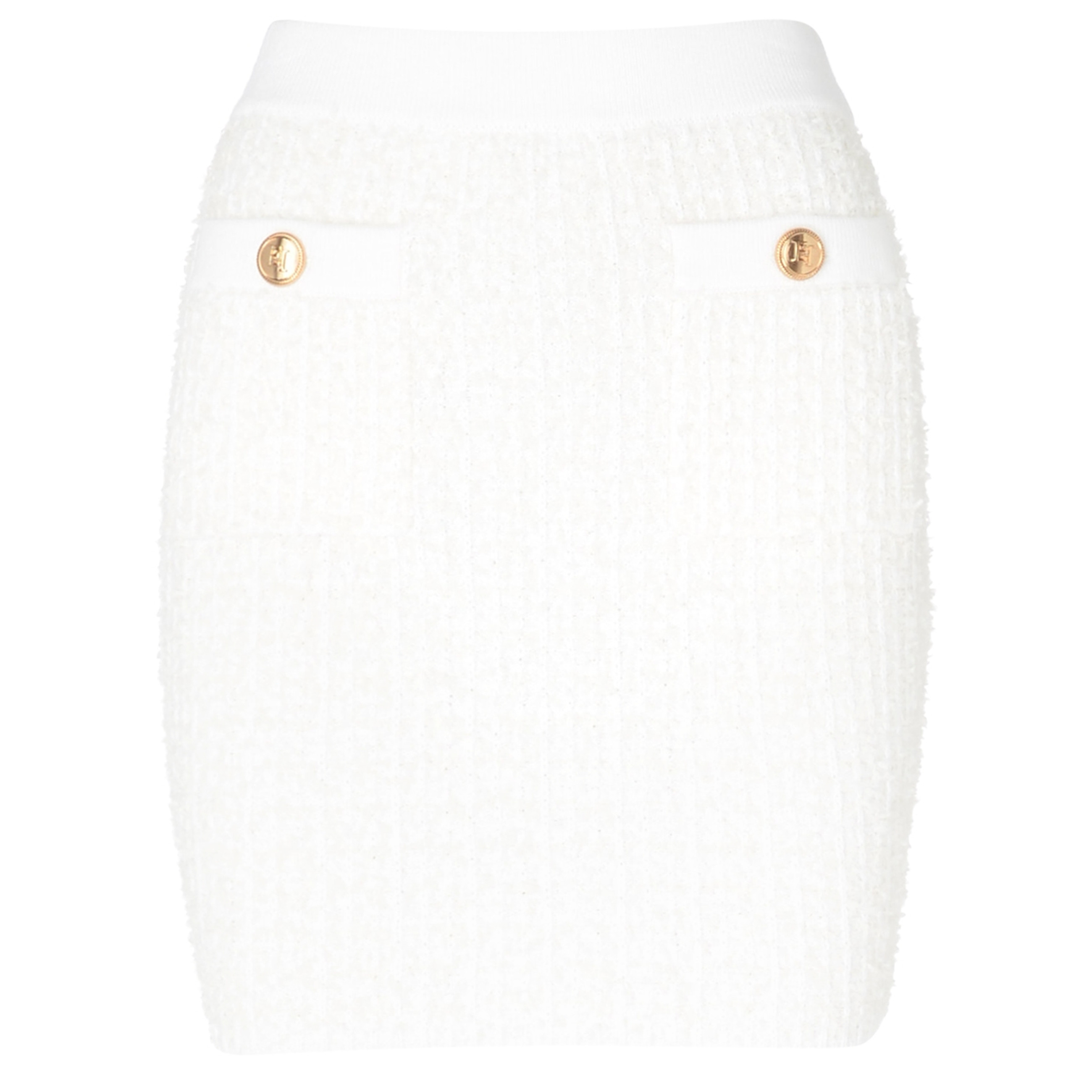 Elisabetta Franchi white jacquard miniskirt | H-Brands Elisabetta Franchi white jacquard miniskirt | H-Brands
