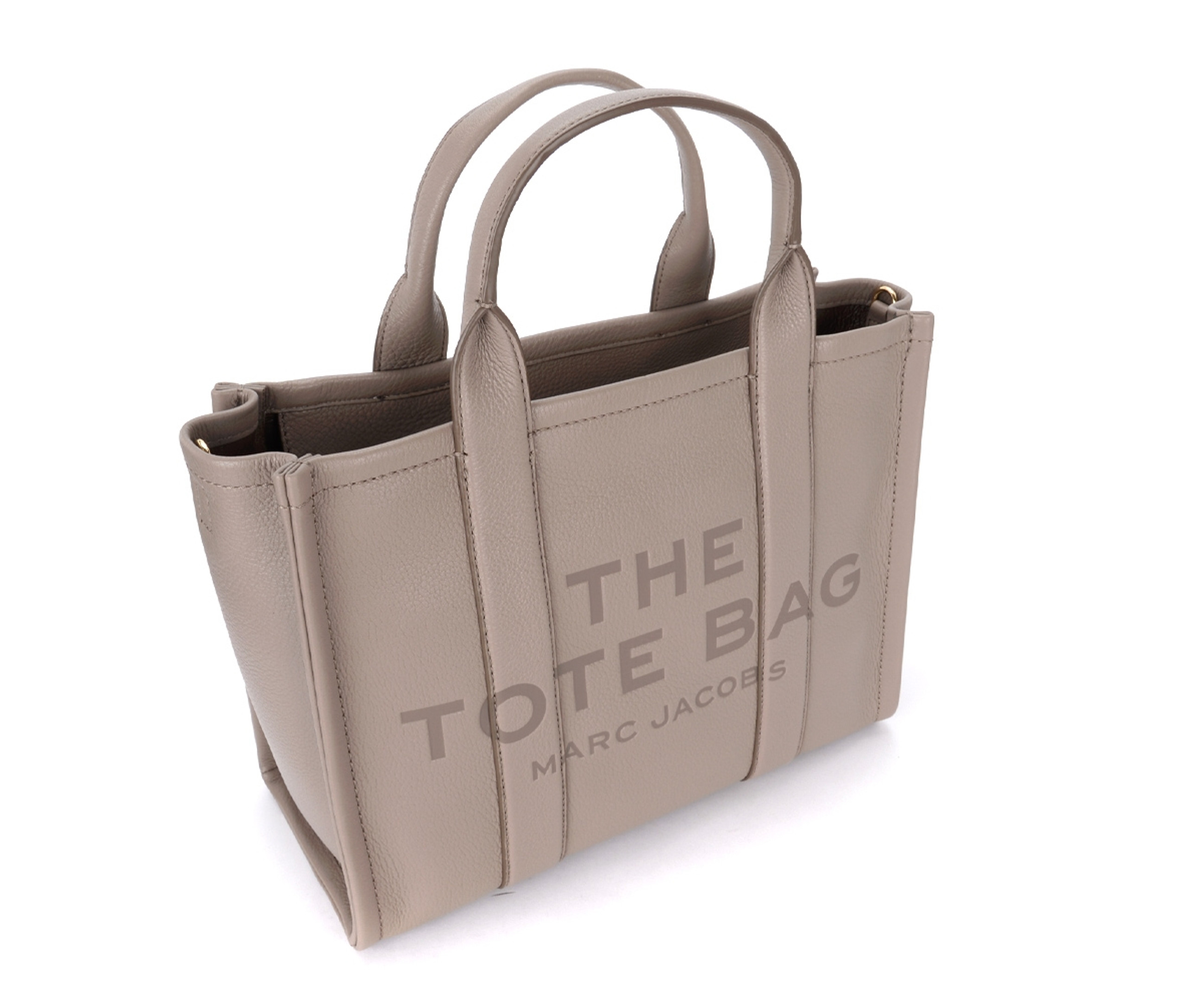 ハンドバッグ MARC JACOBS Woman Handbag Grey H004L01PF21 055 The Marc Jacobs The Leather Medium Traveler Tote Bag in gray