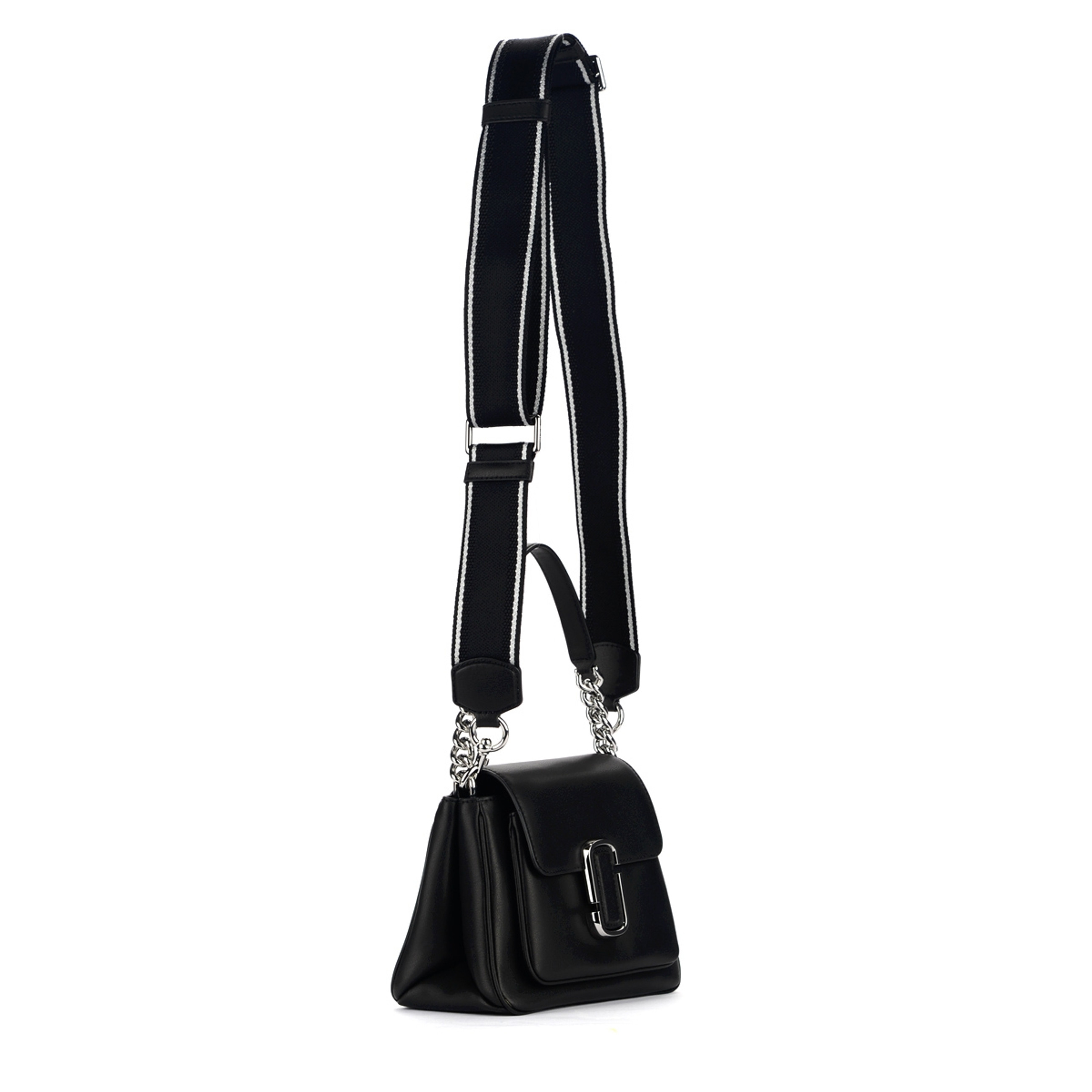 MARC JACOBS ブラック シルバー ブーティ Bag The Marc Jacobs The J Marc Chain Mini Satchel black | H