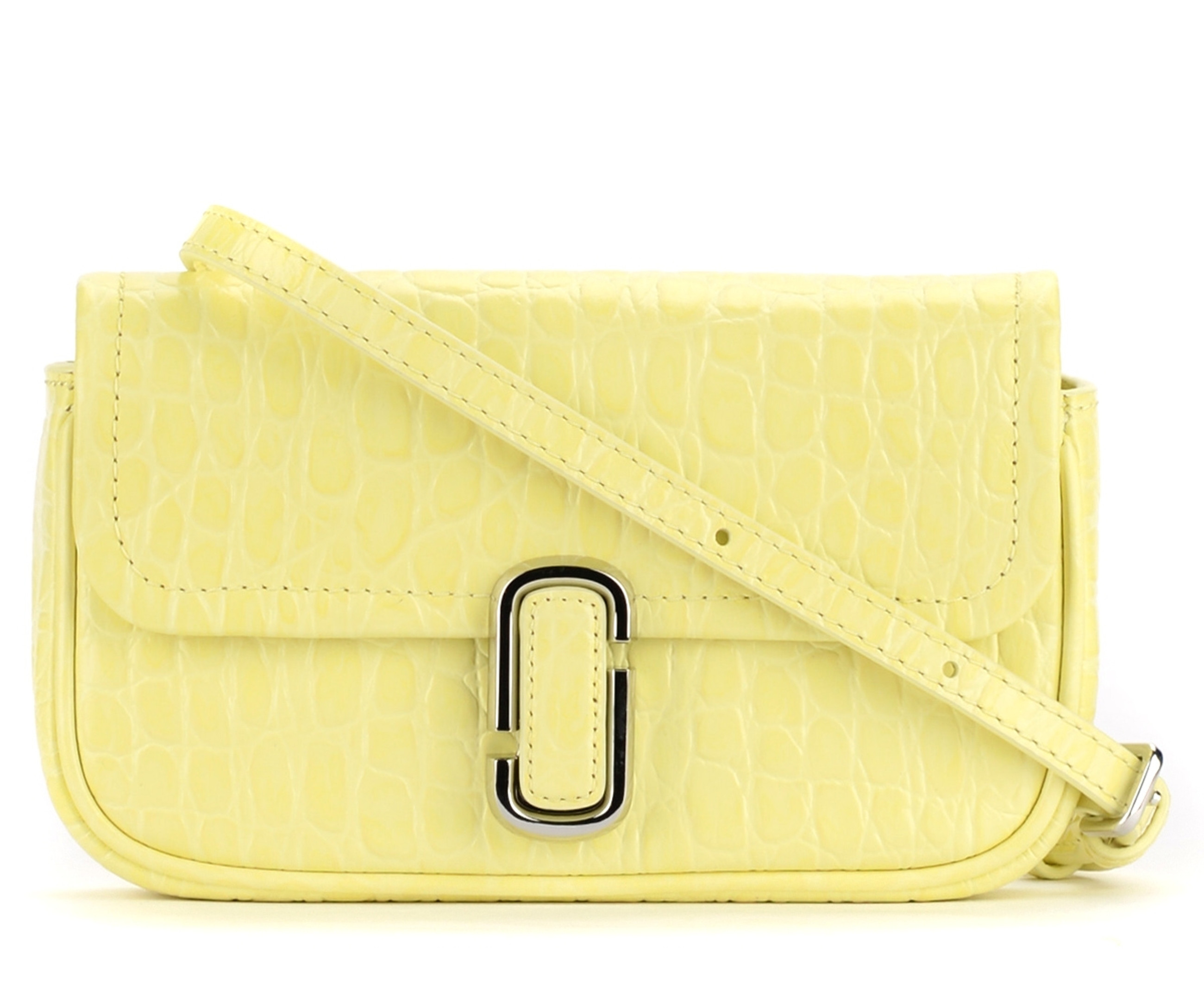 Bag Marc Jacobs The J Marc Mini in yellow leather with croco