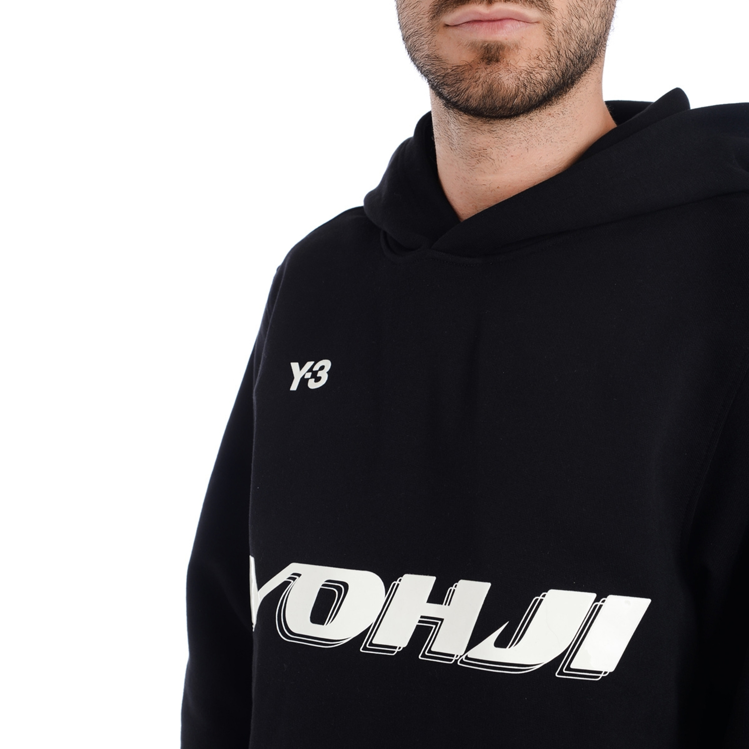 Sweatshirt Y-3 black with Yohji | print. H-Brands