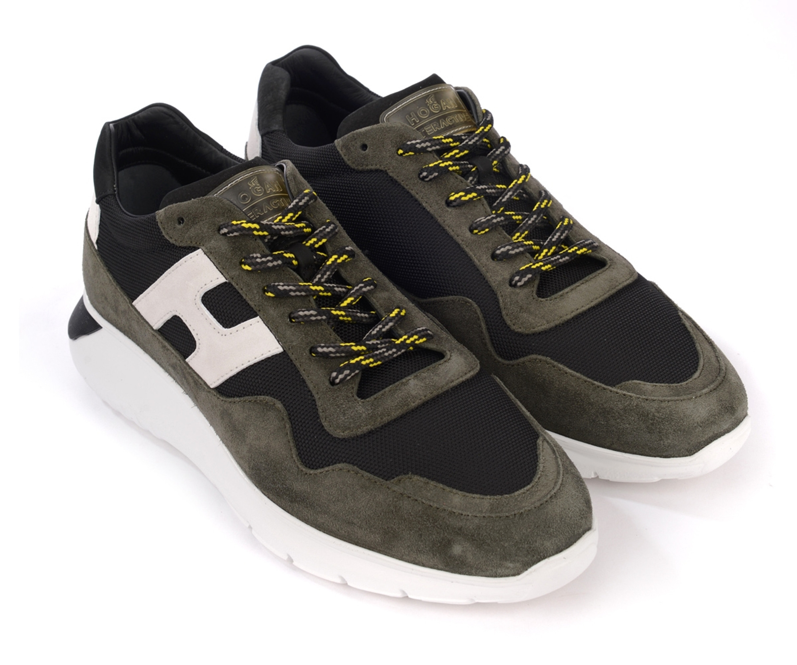 スニーカー HOGAN Men Sneakers HXM6010EH41T38 346 GREEN Sneaker Hogan Interactive military green and black | H-Brands