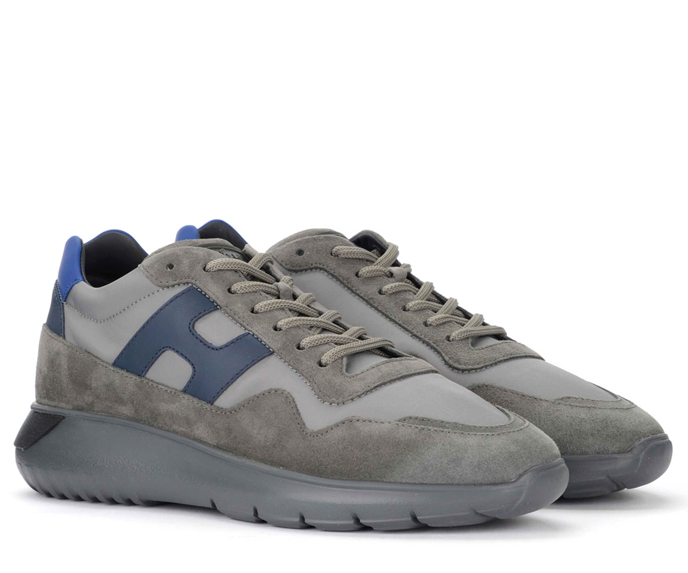スニーカー HOGAN HXW3710AP31NOS0353 Sneakers Sneaker H371 in pelle Sneaker Hogan H371 Interactive³ in gray and blue suede and