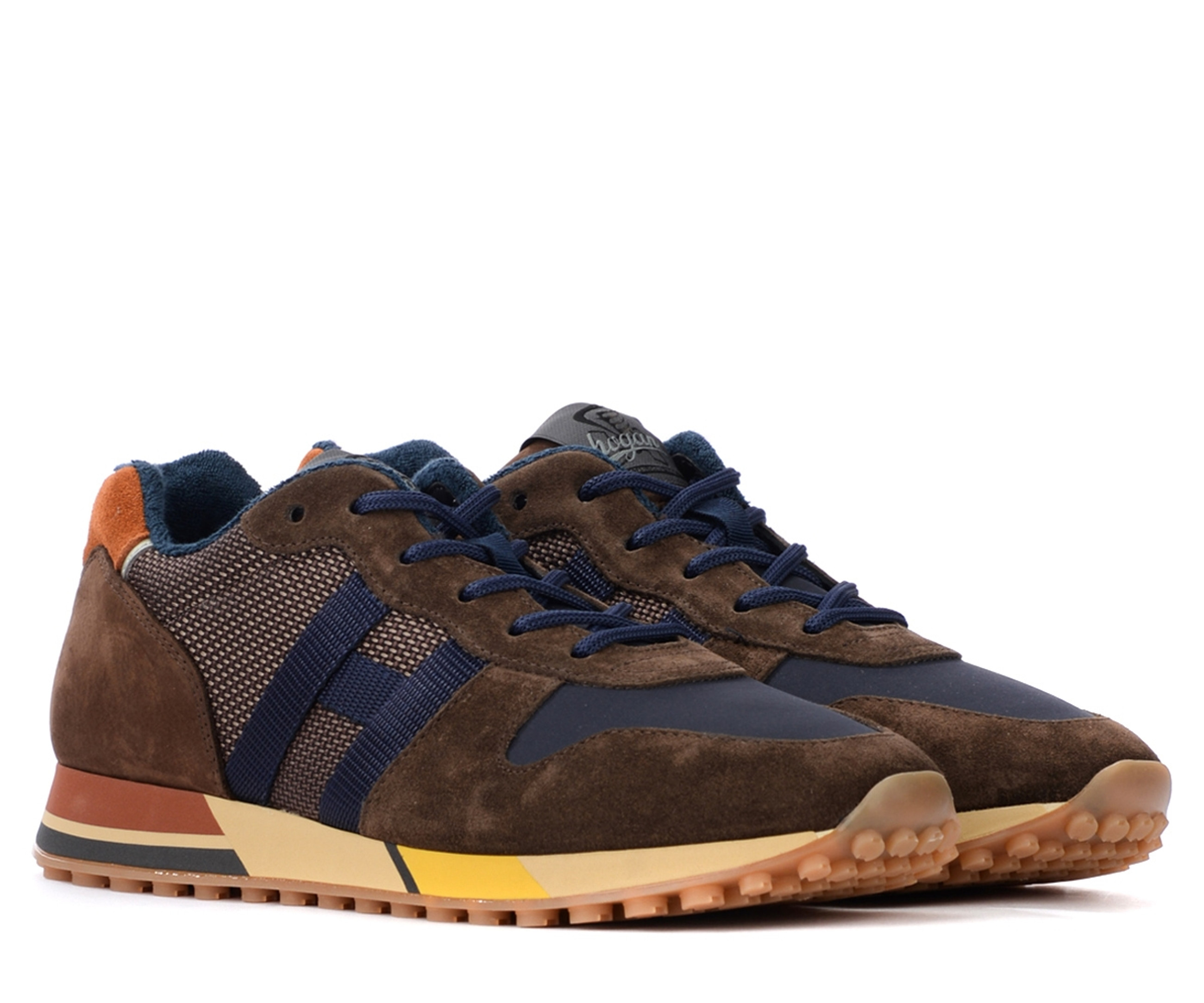 スニーカー Hogan H383 SNEAKERS Sneaker Hogan H383 brown and blue | H-Brands