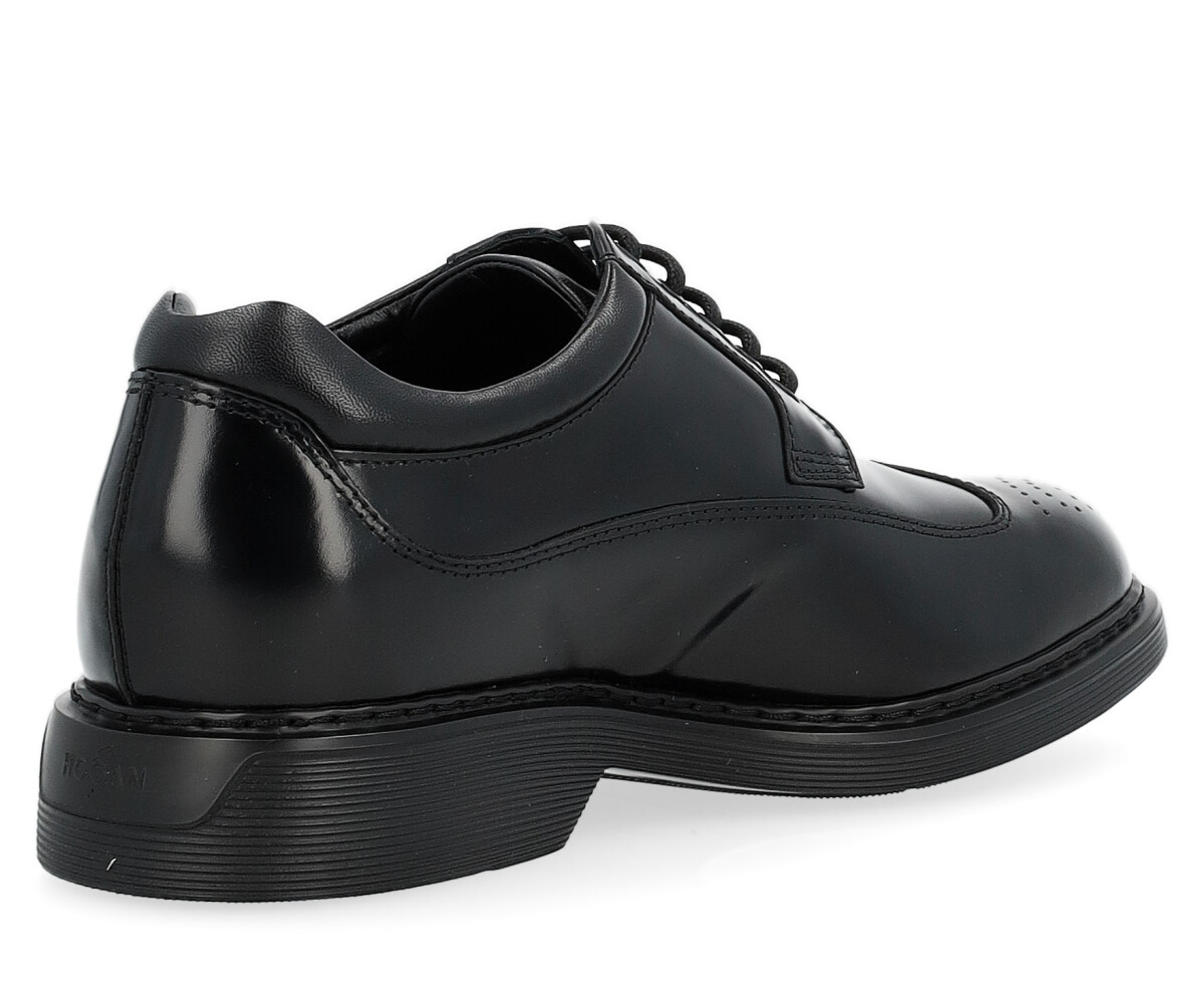 Lace up shoe Hogan H576 black leather | H-Brands