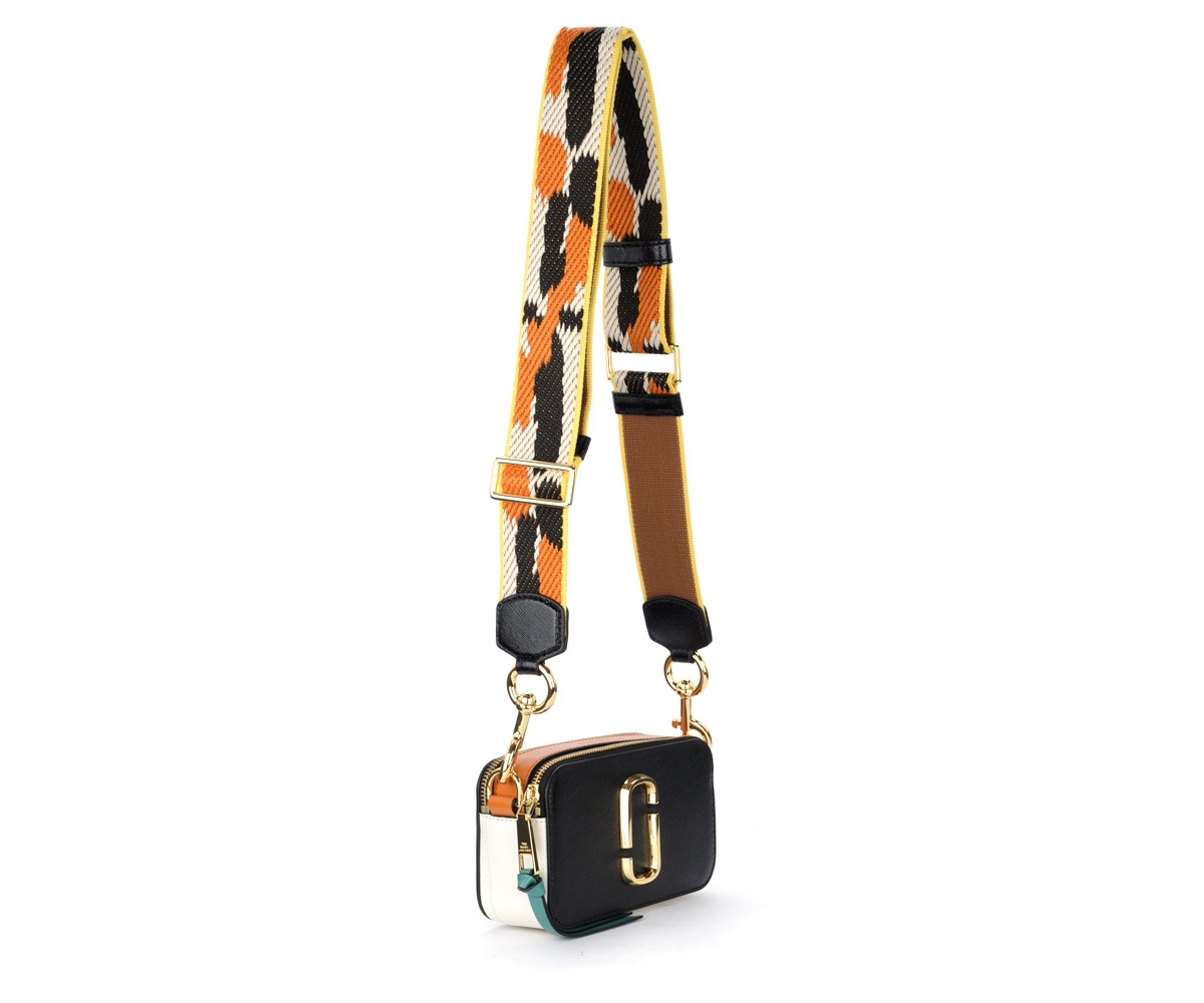 Crossbody bag The Marc Jacobs The Snapshot black and orange