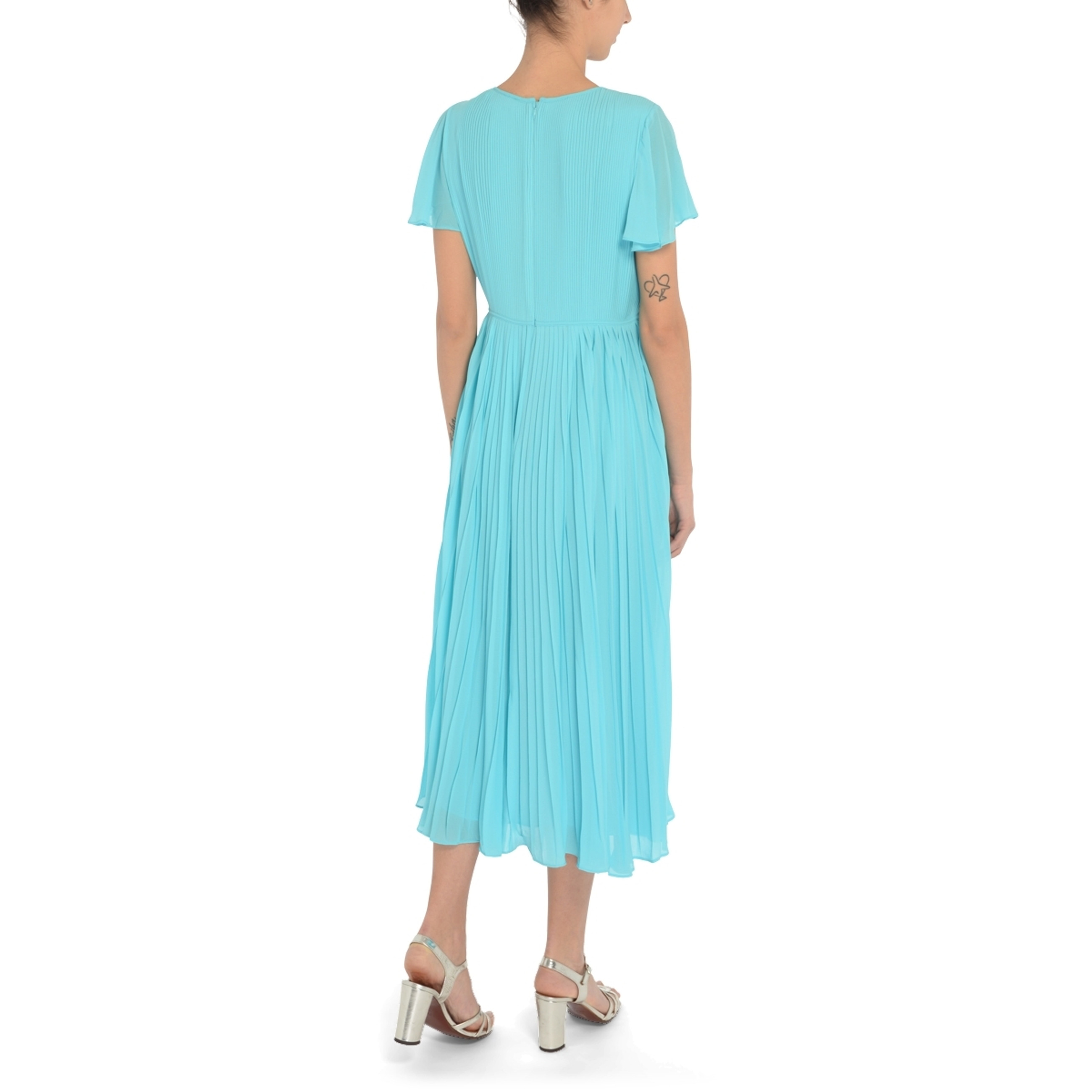 ワンピース Michael Kors LONGUETTE DRESS WITH DECORATIONS Longuette dress Michael Kors in turquoise georgette | H-Brands
