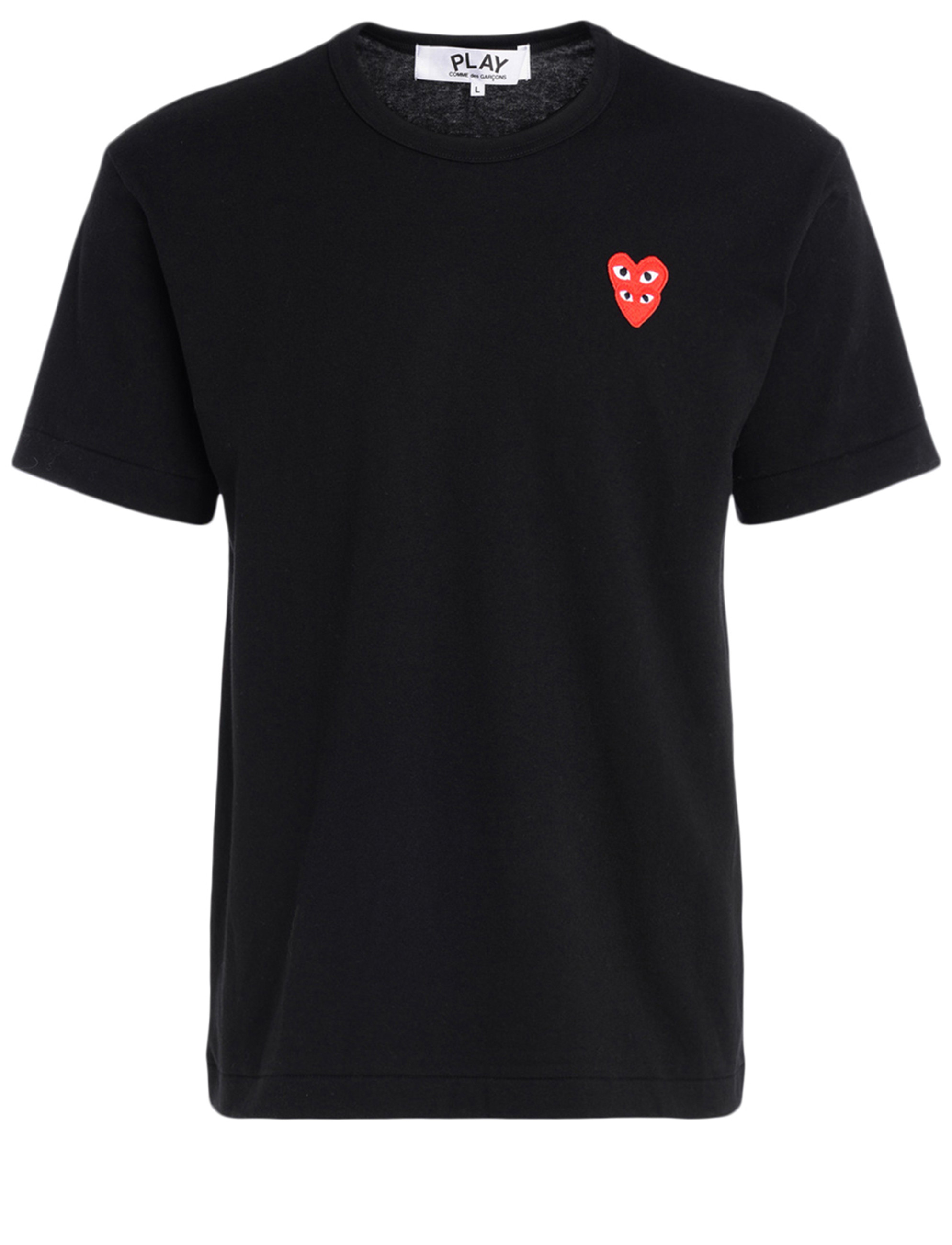 PLAY Comme des Garçons ブラック Tシャツ XL Comme Des Garçons Play heart-patch Cotton T-shirt | Black
