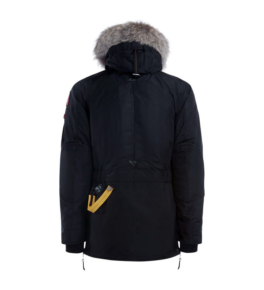 Parajumpers Long Parka in Black with Fur-Trimmed Hood | H-Brands