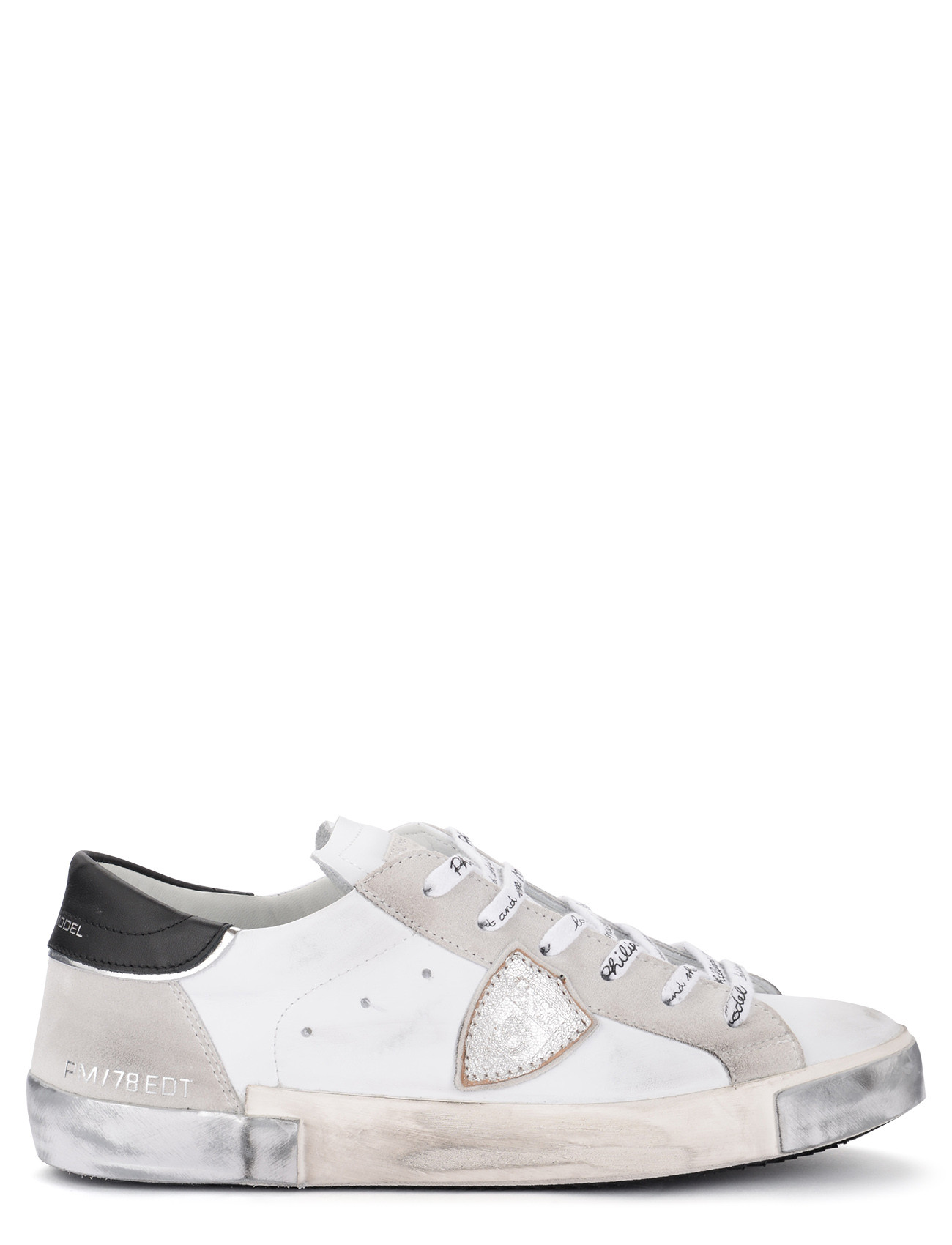 Sneaker Philippe Model Paris X in pelle e camoscio bianchi