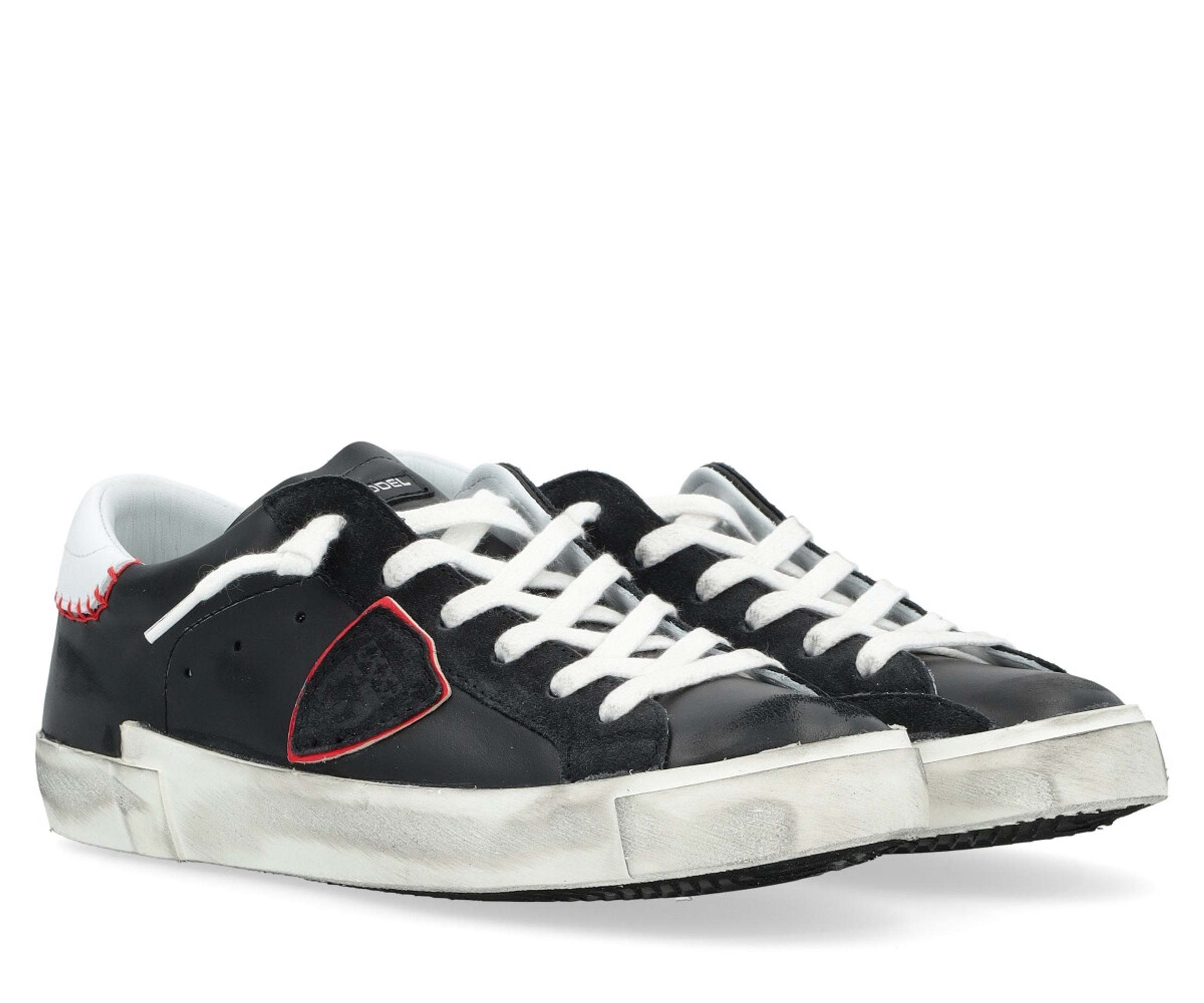 スニーカー PHILIPPE MODEL PARIS FW25 Sneakers & Slip-On (BZLD DV01) Sneaker Philippe Model Paris X in black and red leather | H