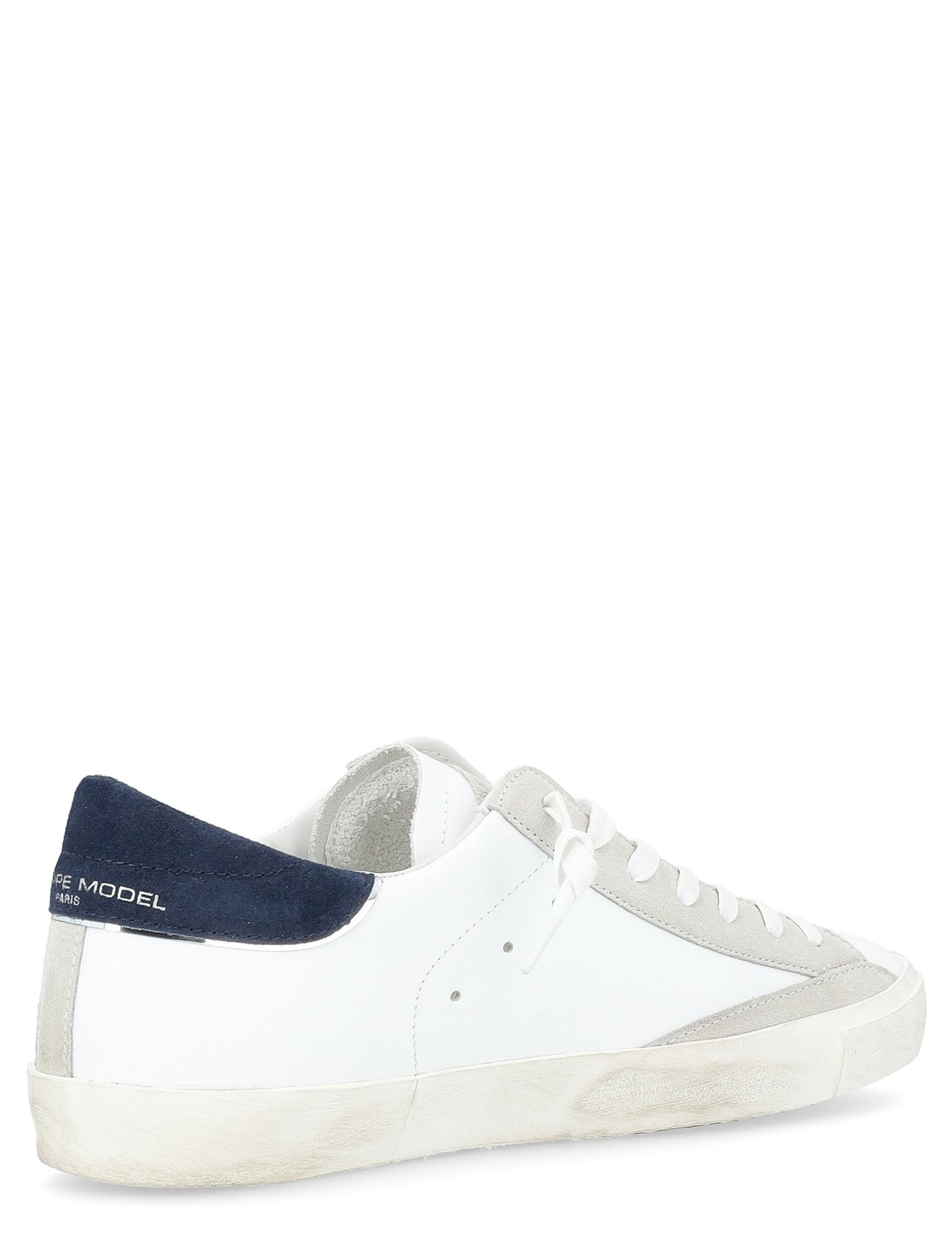 Sneaker Philippe Model Paris X in white leather with blue Sneaker Philippe Model Paris X in white leather with blue