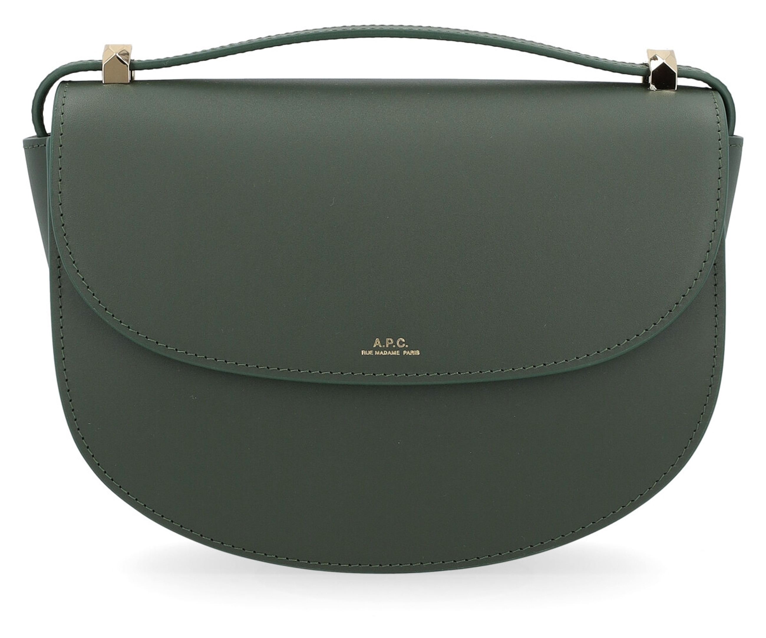 A.P.C| (Jeneve Bag (PXAWV F61161)) Bag A.P.C. Geneve in dark green leather | H-Brands