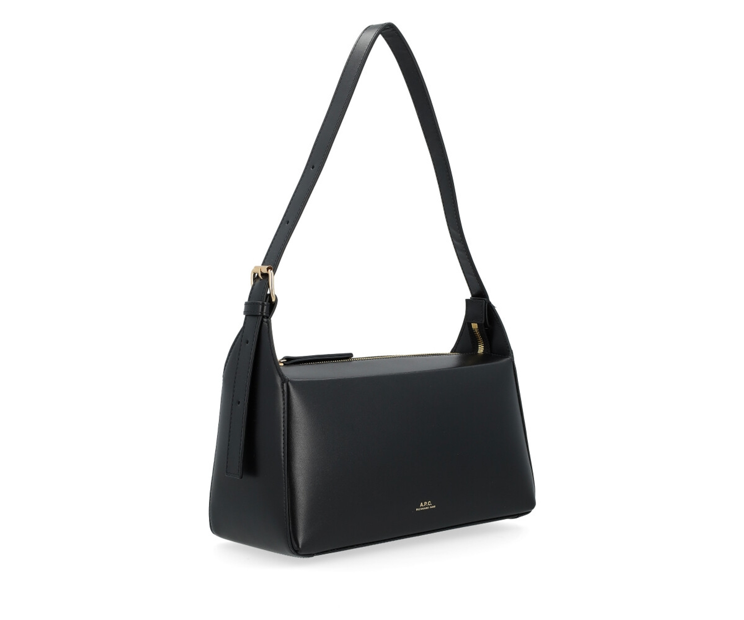 ショルダーバッグ・ポシェット A.P.C. Virginie Crossbody - Leather - Black Virginie Small bag | Small trapeze-shaped bag in smooth
