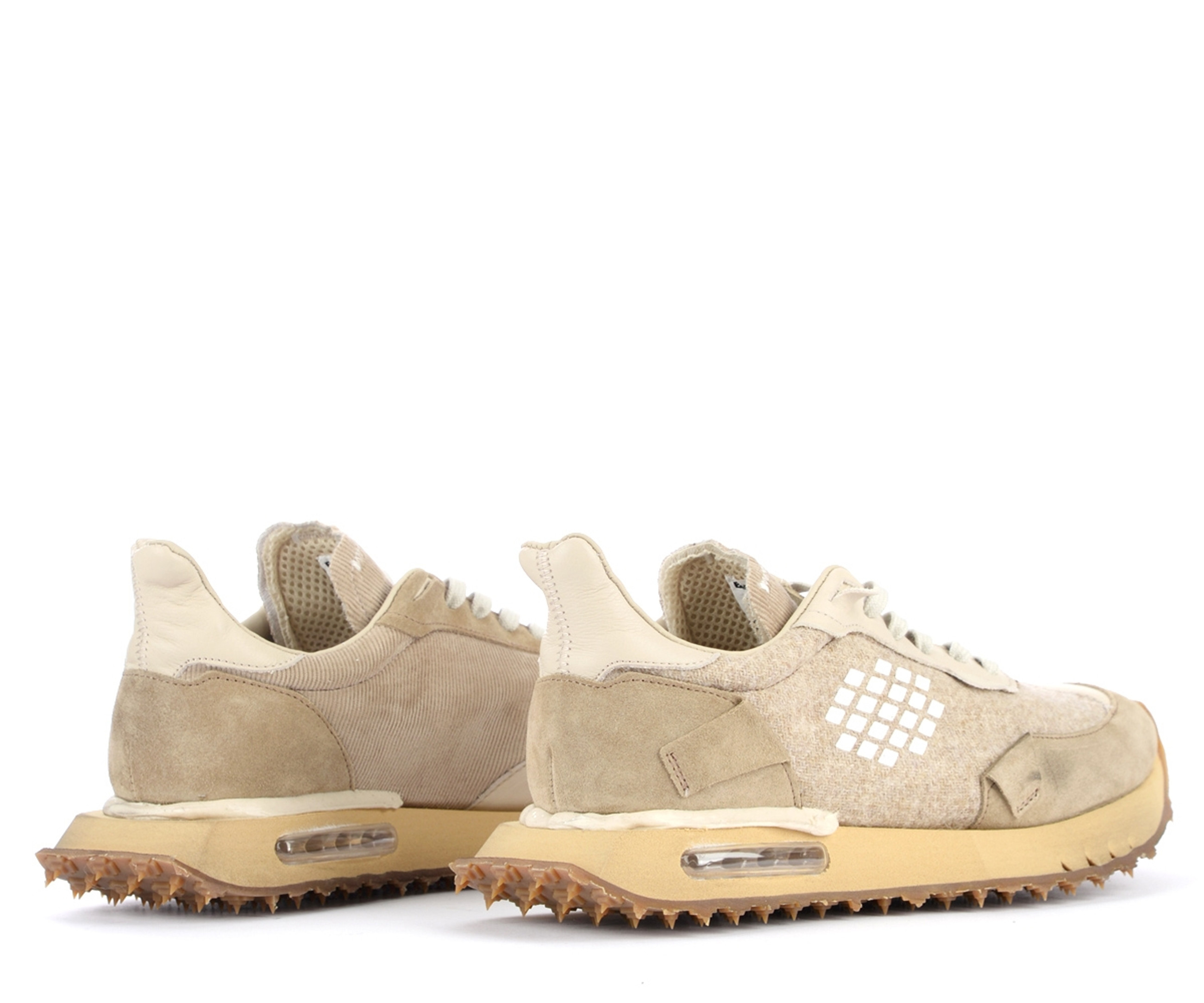 Sneaker BePositive Space Race in suede e tessuto beige | H