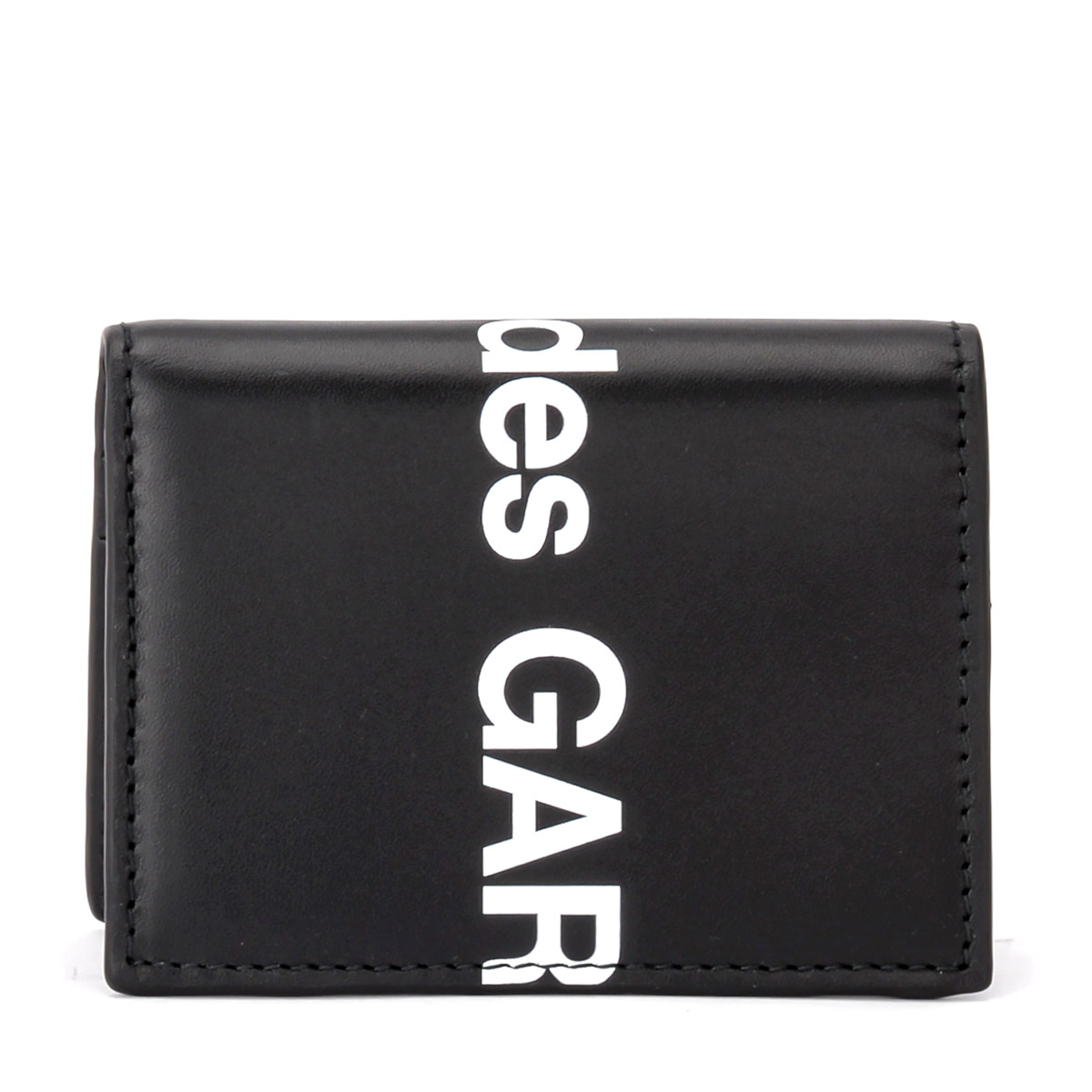 Wallets Comme Des Garçons Wallet Huge Logo in black leather